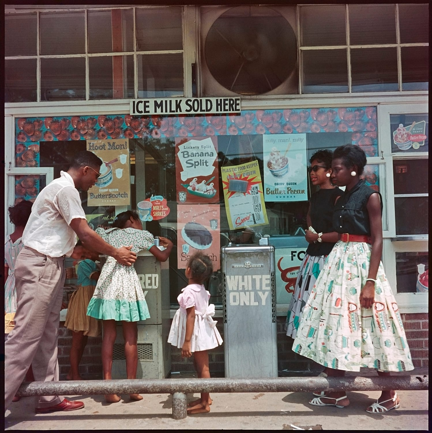  Gordon Parks At Segregated Drinking Fountain, Mobile, Alabama Edition: 10/25 Archival pigment print  14 x 14 in. (image size)  The Do Good Fund, Inc., 2015-005 Photograph by Gordon Parks Courtesy of and copyright The Gordon Parks Foundation 