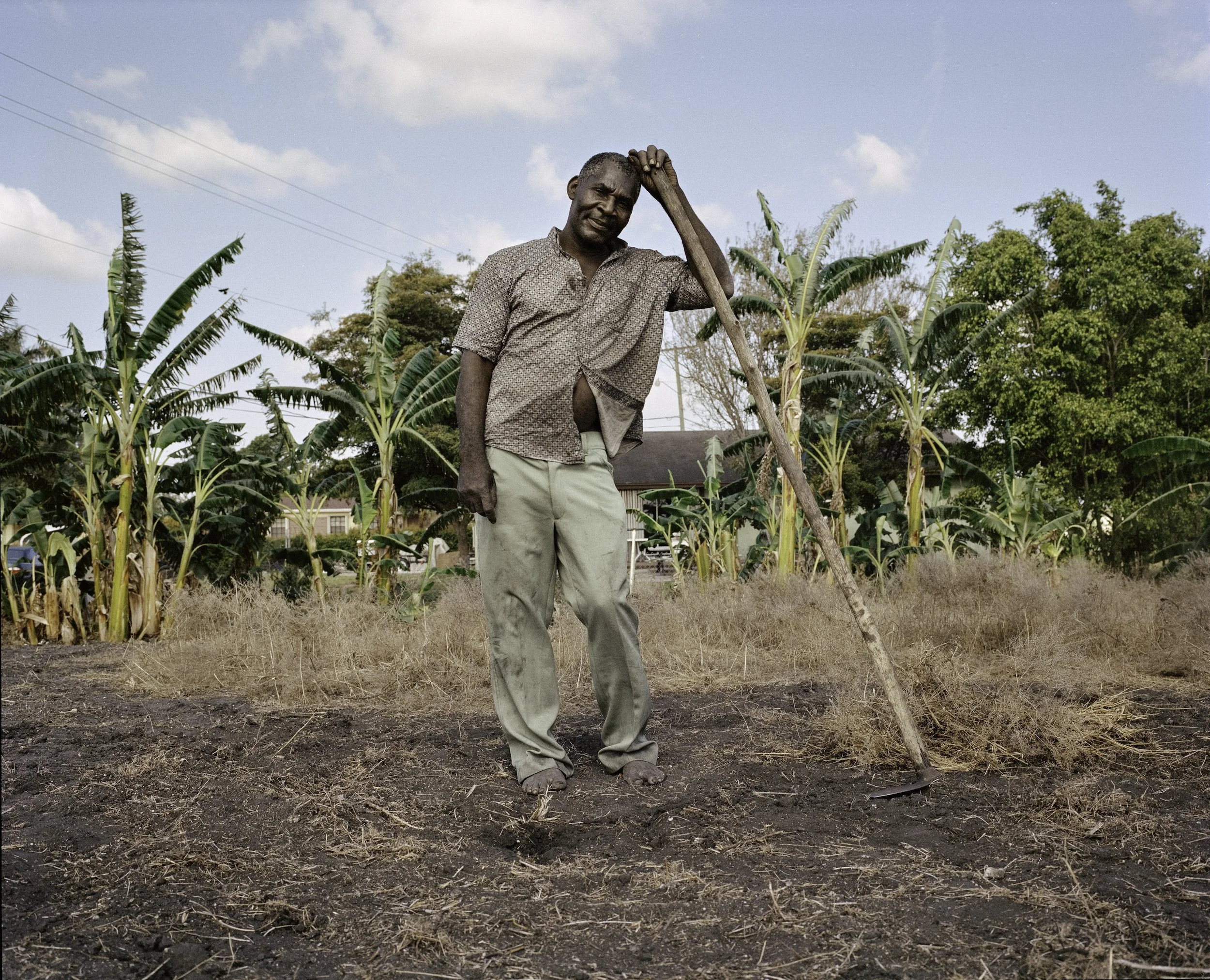   Local Belle Glade Resident Plowing His Land, 2018   Archival Pigment Print  16x19 3/4 (image size)  The Do Good Fund, Inc., 2025-003 