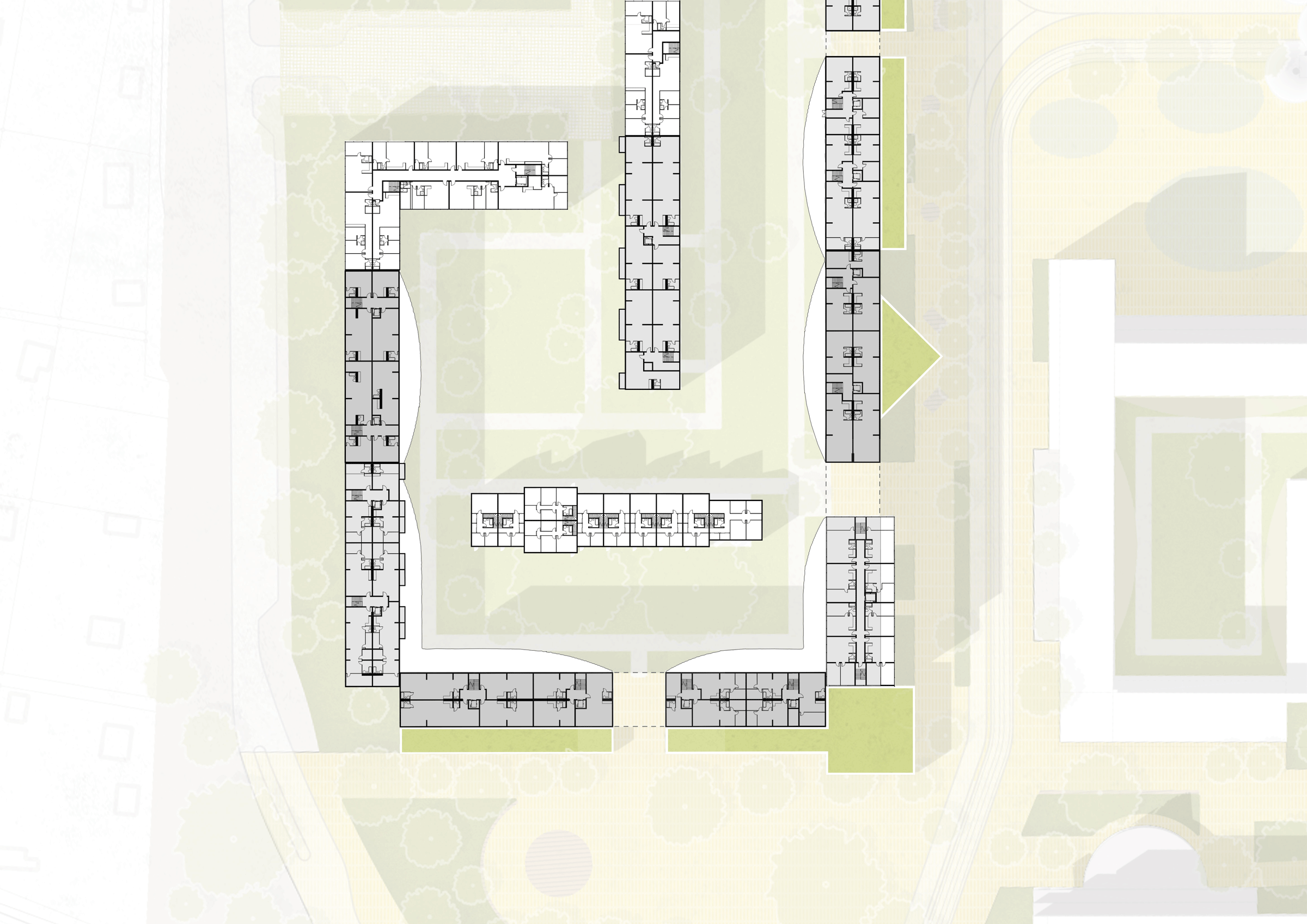 Typical Block Renovation and Reorganization, Upper level