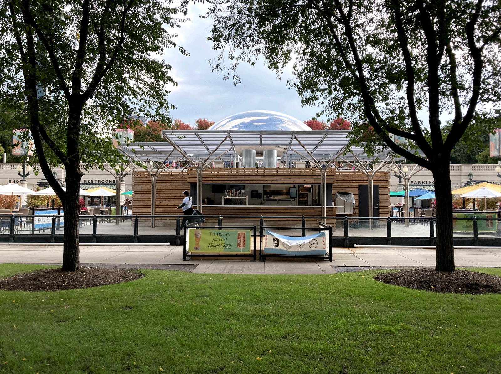 Millennium Hall Pavilion - Chicago, Ill Historically during the summer months, a temporary kitchen and bar was installed on the Millennium Park ice rink to support the adjacent restaurant space. In 2022, new owners took over and created Millenn
