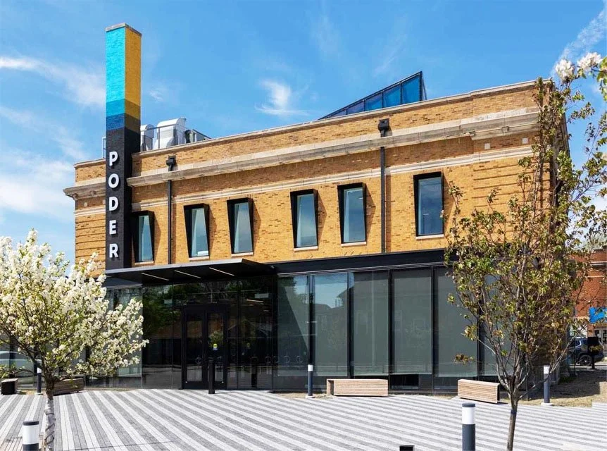  PODER HQ - Chicago, Illinois  Located in Gage Park on Chicago’s south west side,  PODER HQ  aims to create an inspiring and state of the art immigrant integration, job center and public outdoor event space.  To achieve this, a diverse program was de