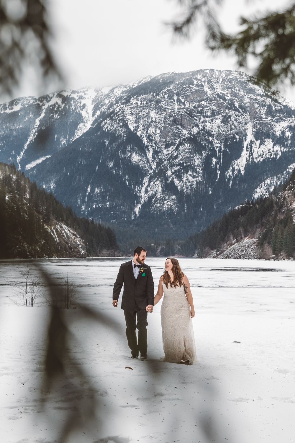married-couple-hold-hands-north-cascades-adventure-elopement