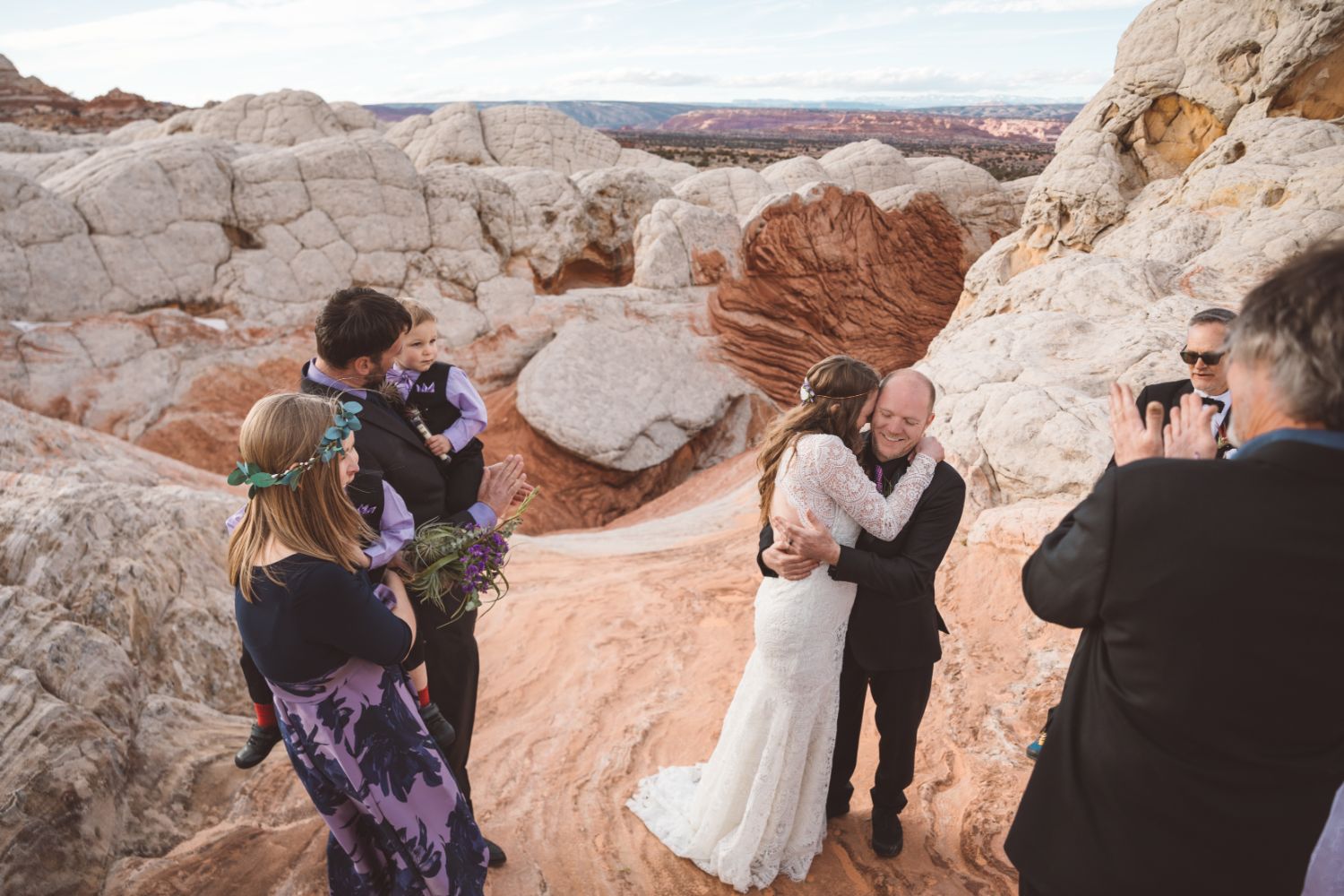 utah-desert-elopement-first-kiss