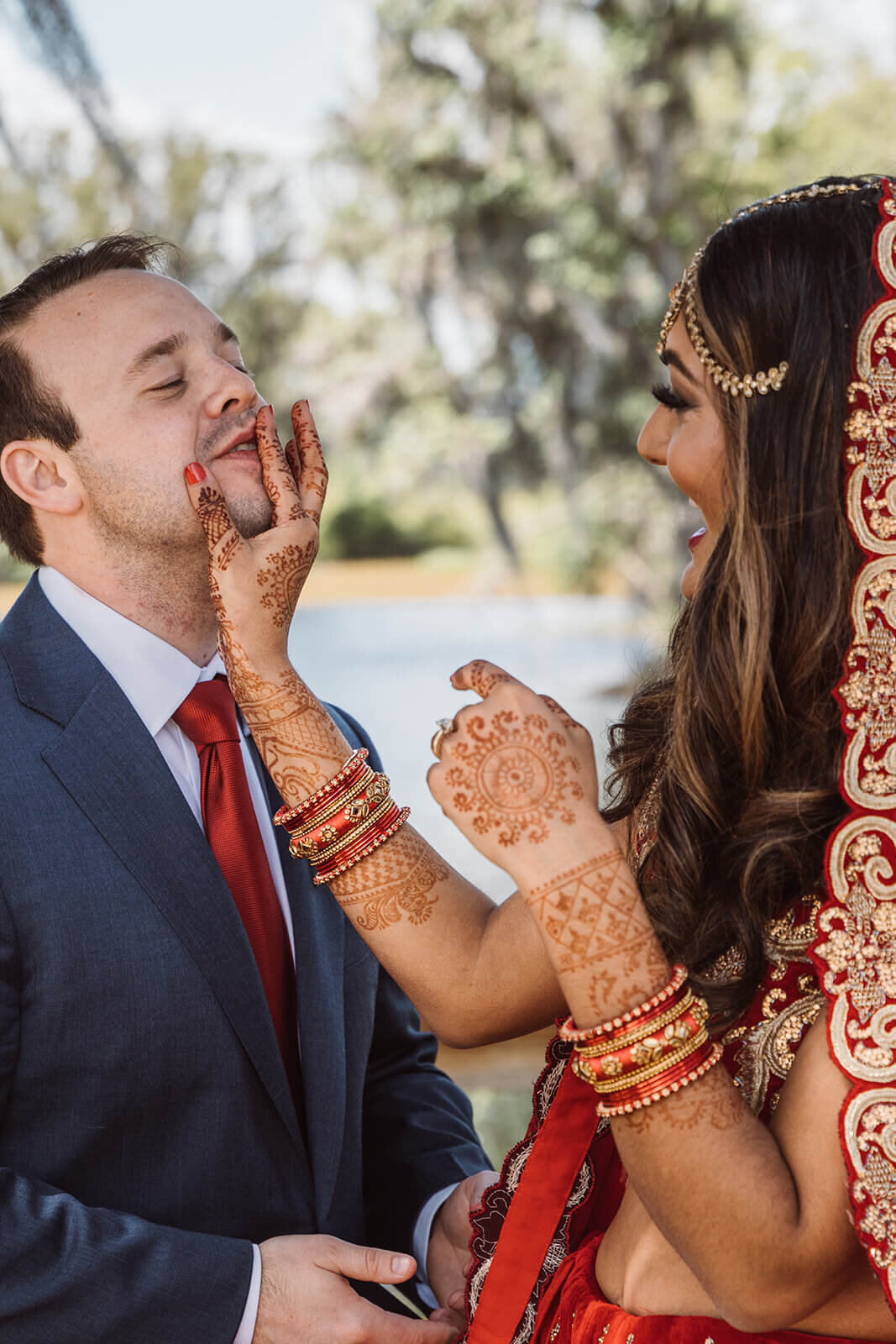 bride-wipes-grooms-mouth