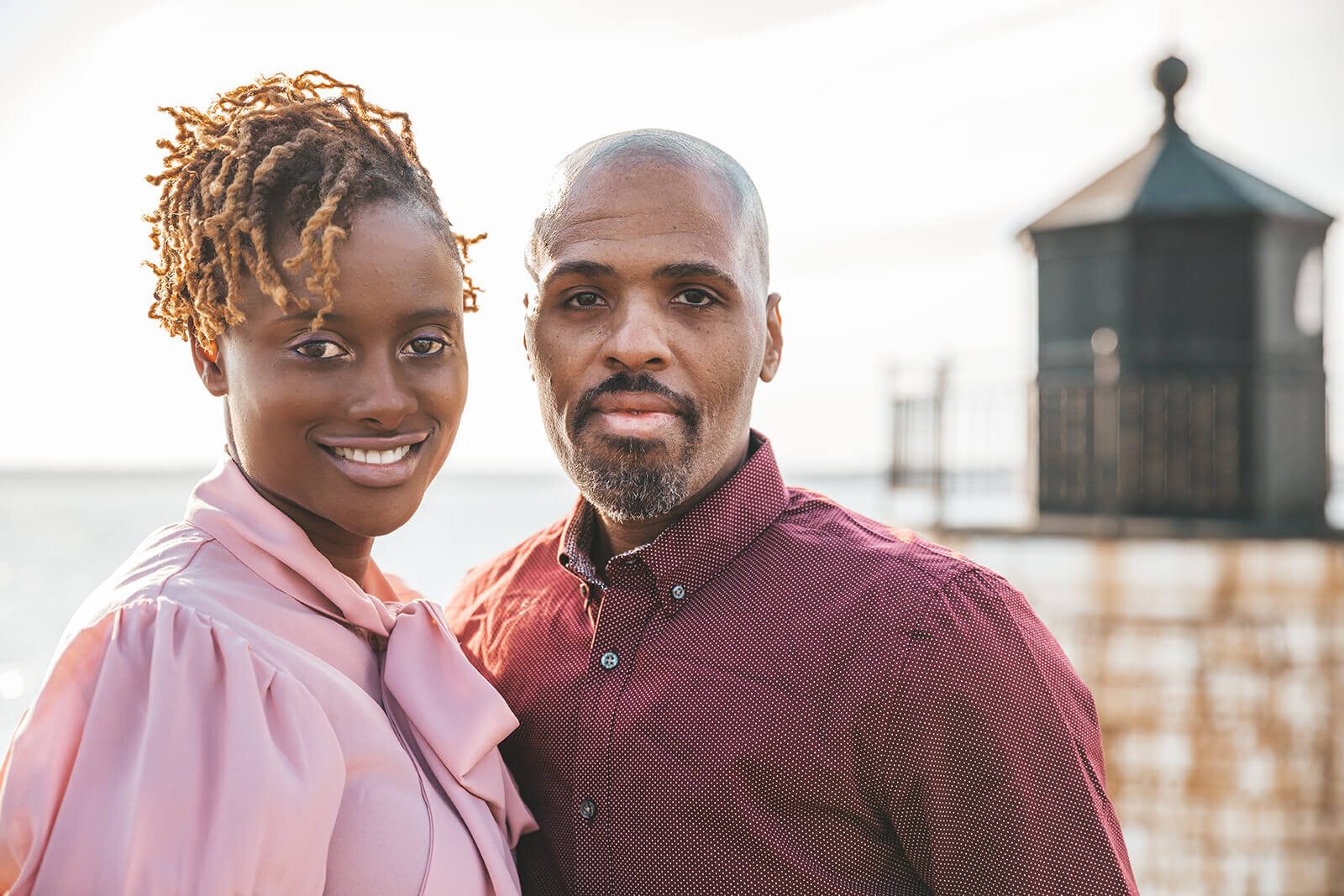  Couple at Castle Hill Lighthouse in Newport, Rhode Island 