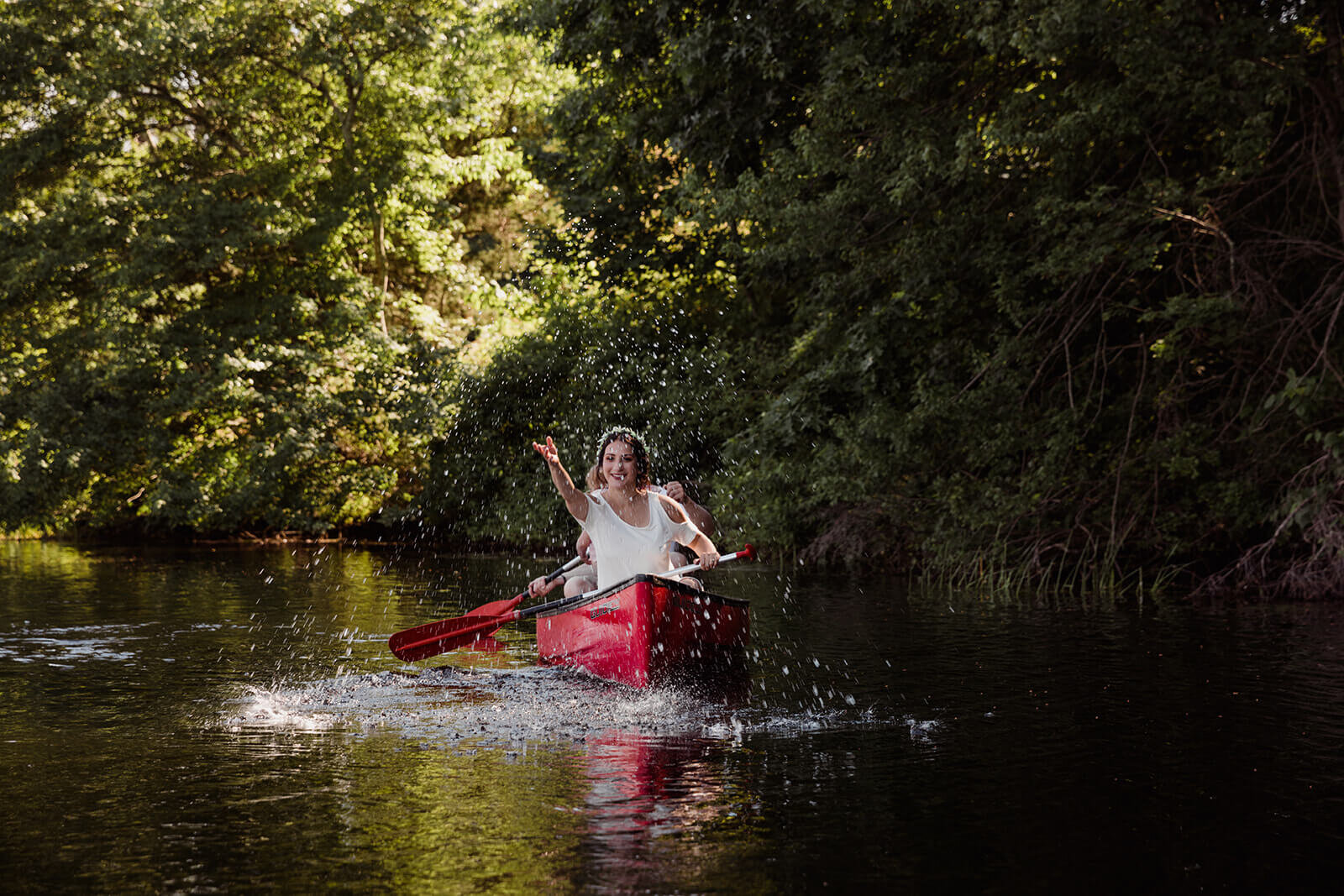  Canoeing Rhode Island Elopement on the Wood River 