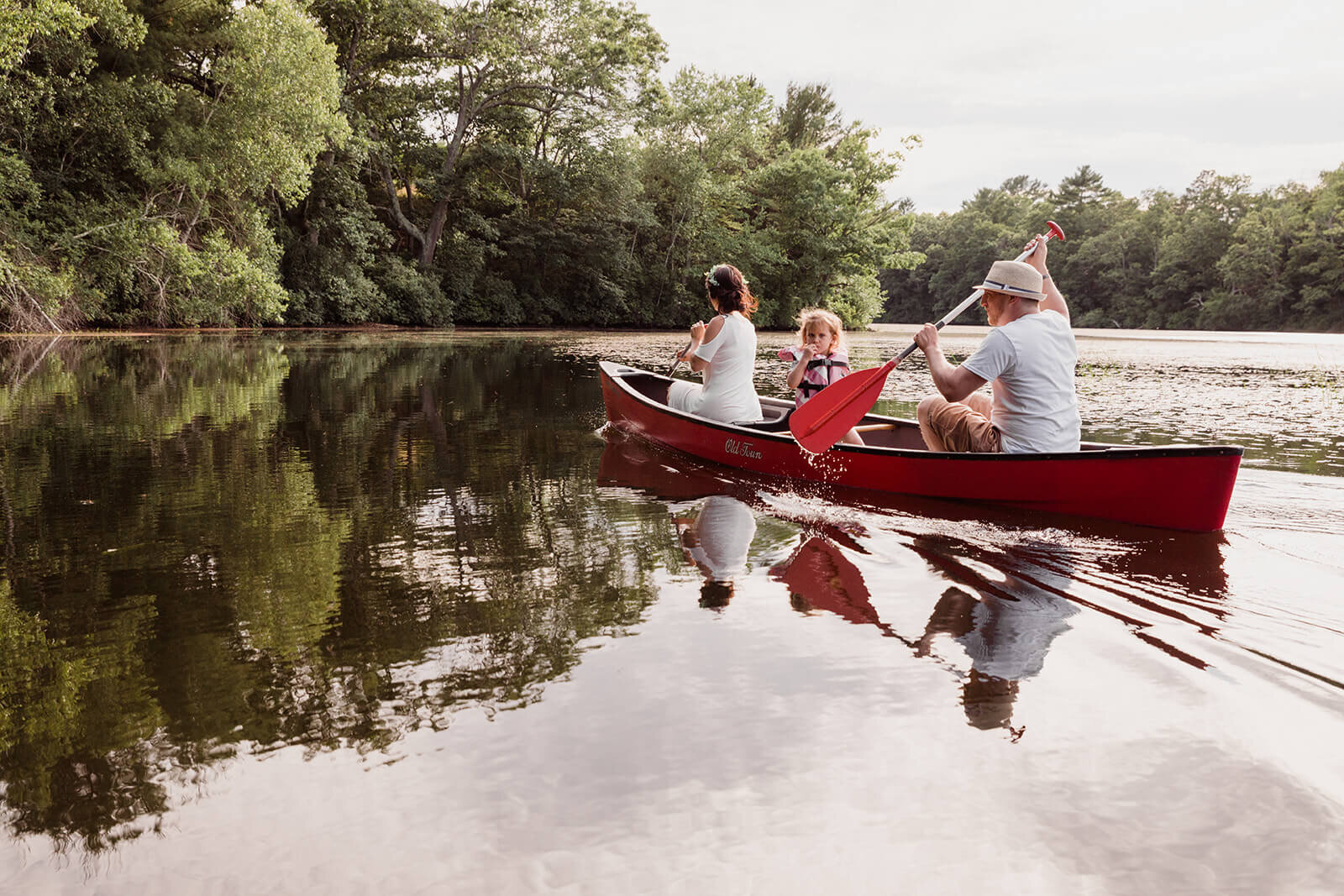  Elope with kids. Canoeing Rhode Island Elopement on the Wood River 