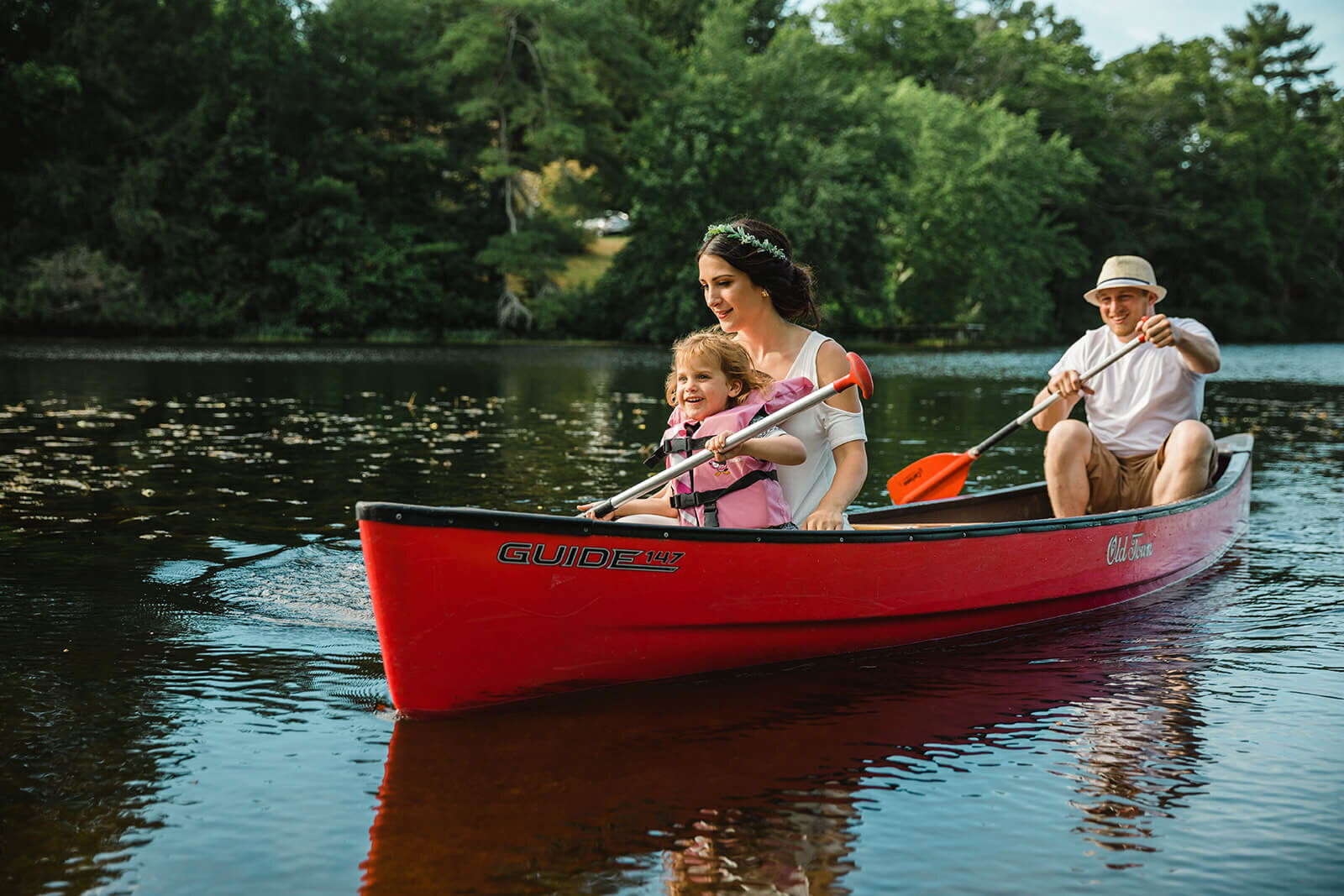  Elope with kids. Canoeing Rhode Island Elopement on the Wood River 