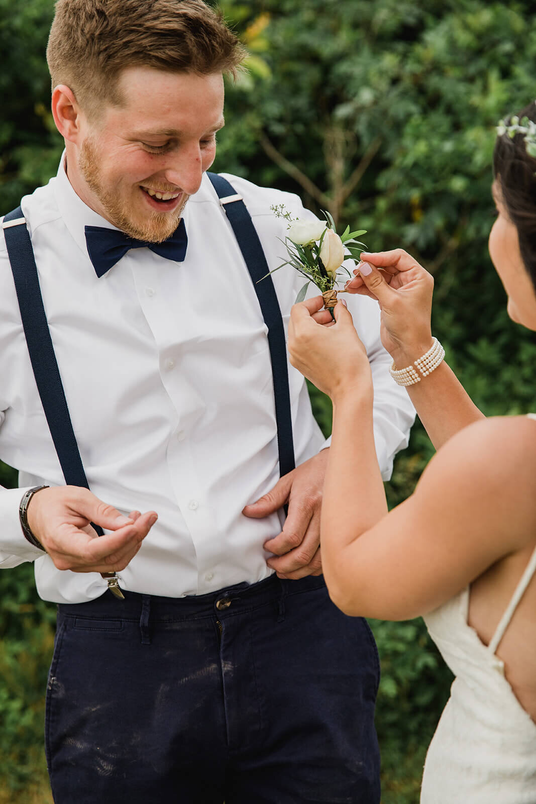  Couple elope at Beavertail Lighthouse in Rhode Island 