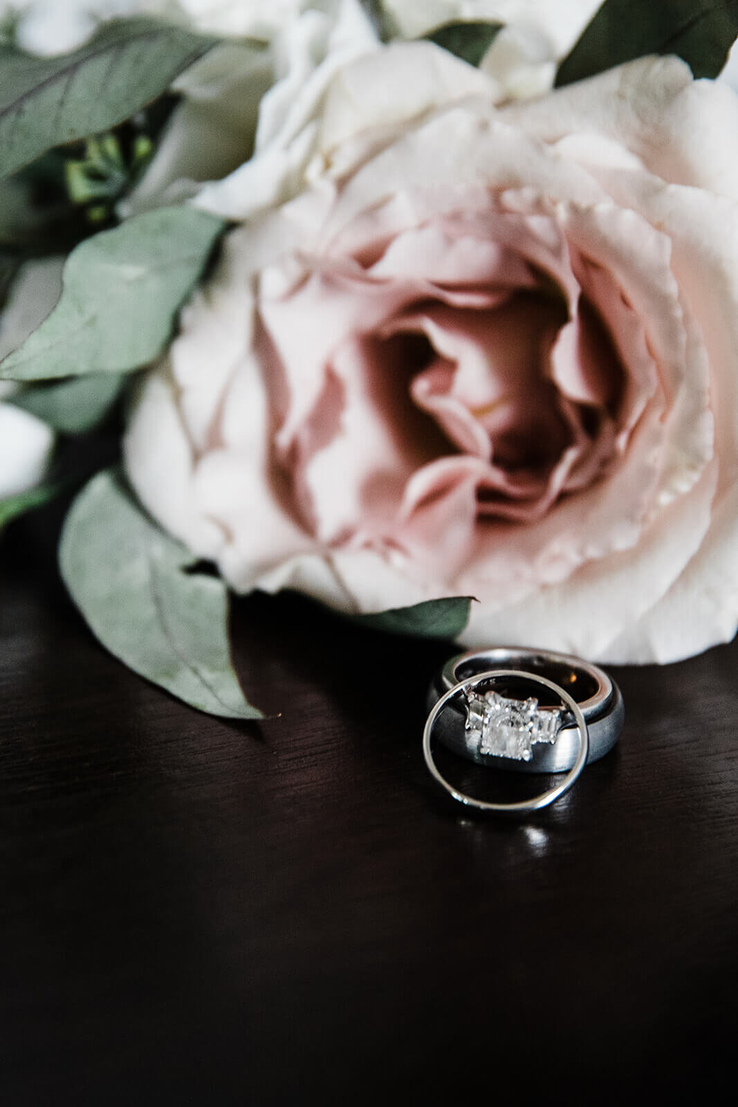  Rings and flowers. Maine wedding. 