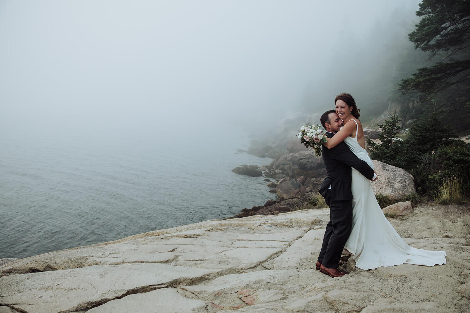  Beautiful coastal elopement at Acadia National Park in Maine. 