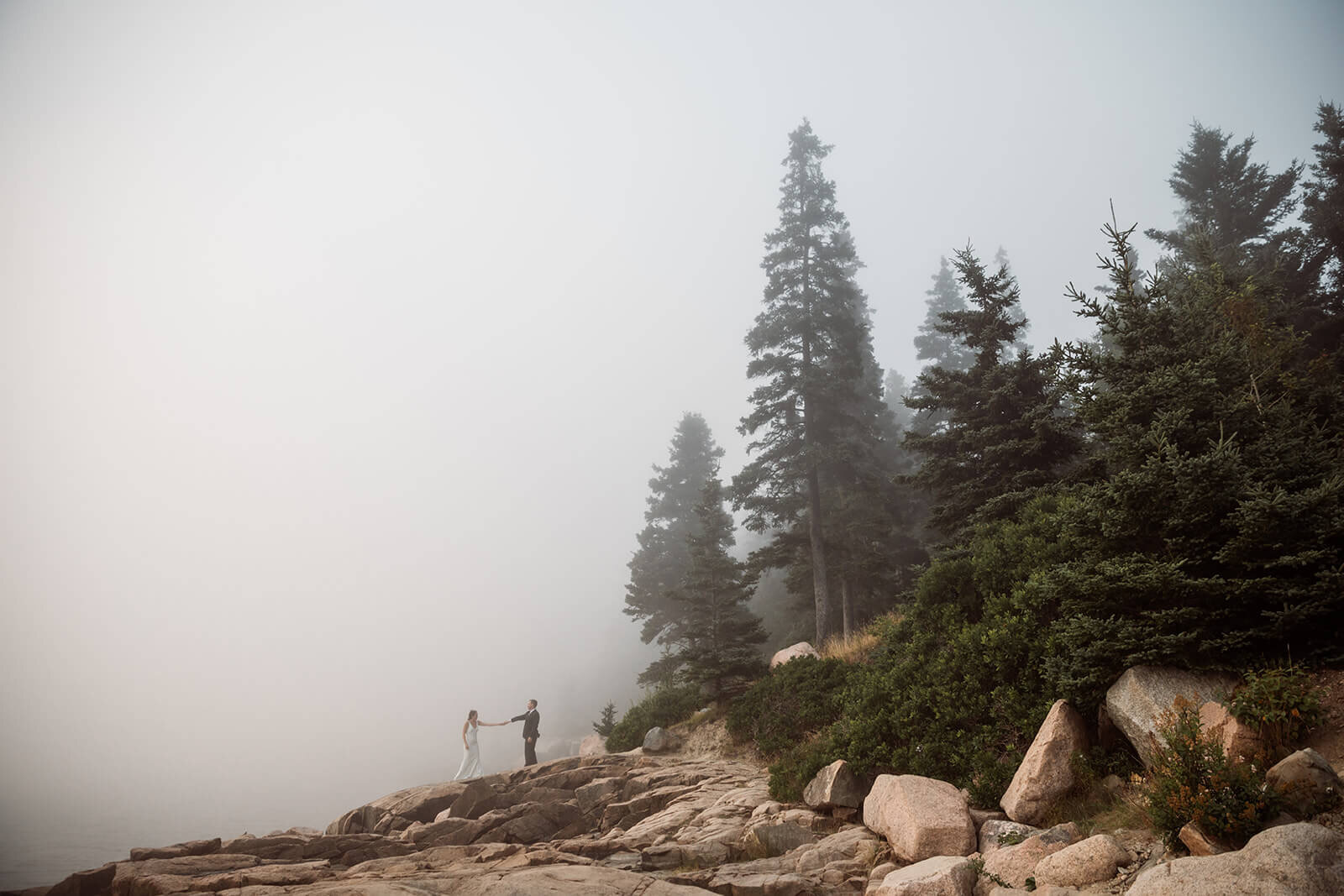  Beautiful coastal Maine elopement at Acadia National Park in Maine. 