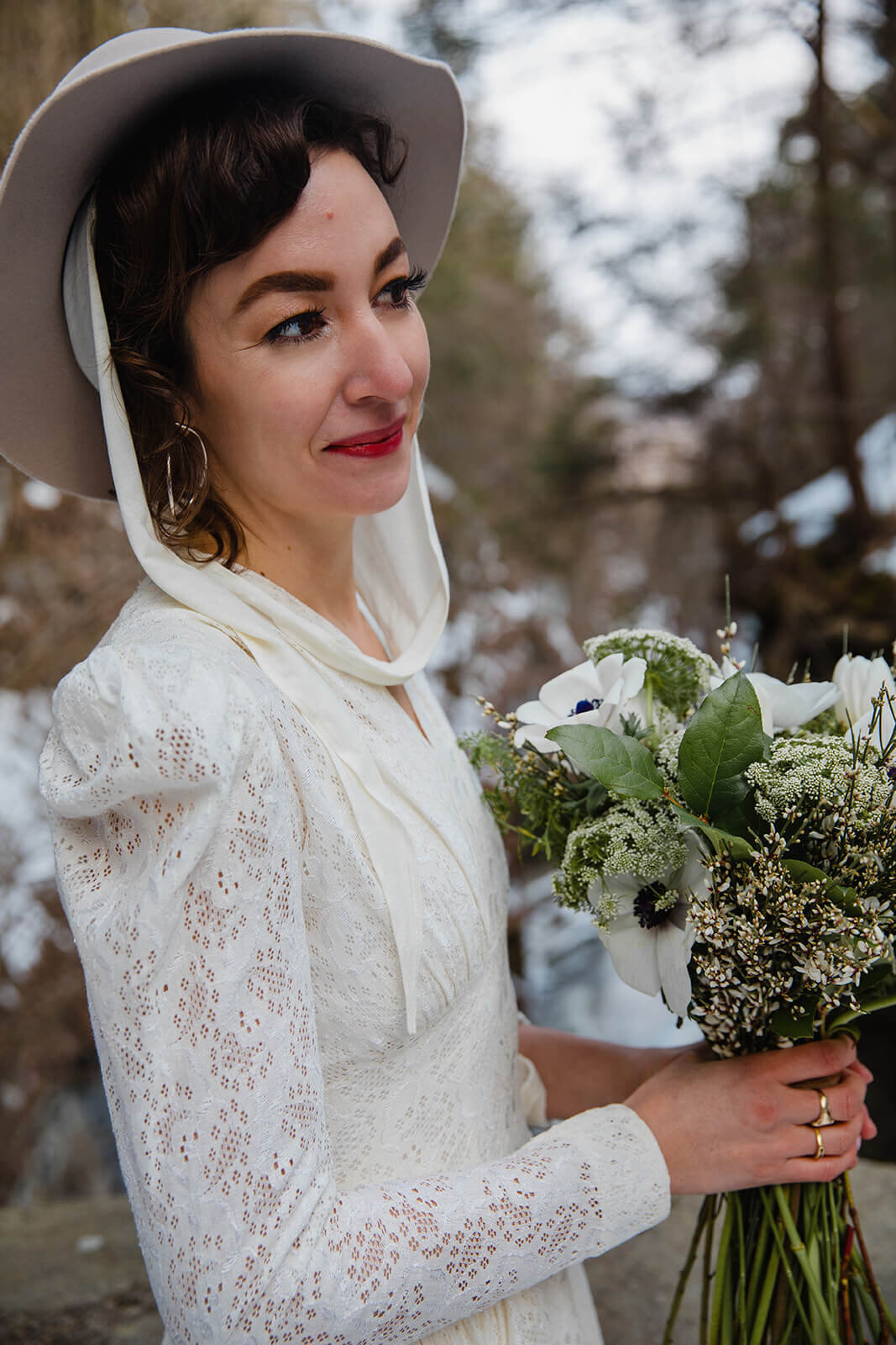  Stylish NYC couple elope late winter in the Finger Lakes region of Upstate NY.  