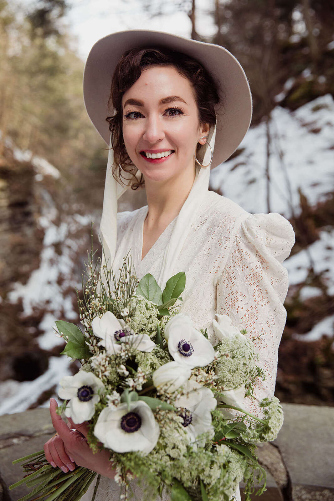  Stylish NYC couple elope late winter in the Finger Lakes region of Upstate NY.  