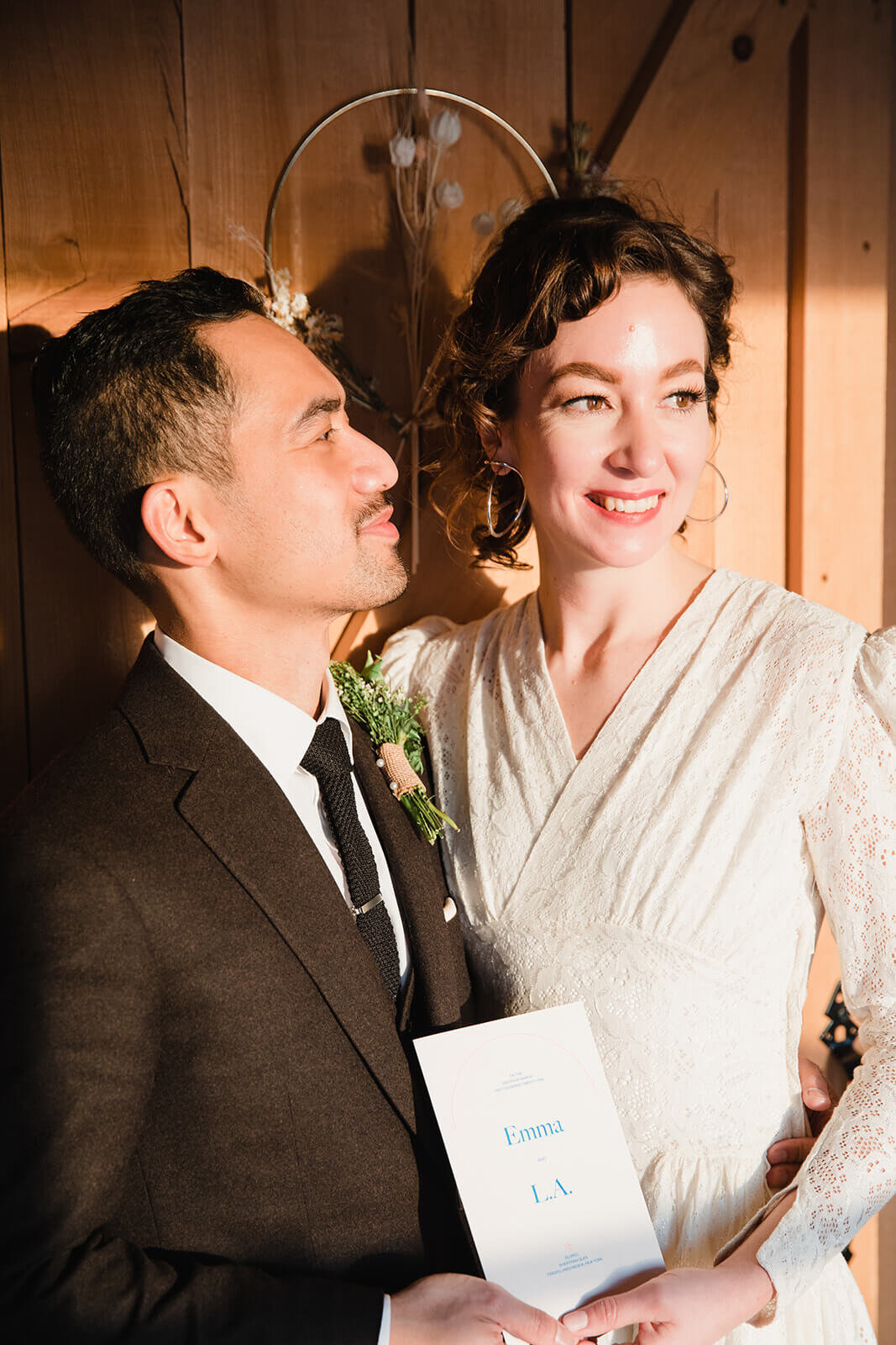  Stylish NYC couple elope late winter in the Finger Lakes region of Upstate NY.  