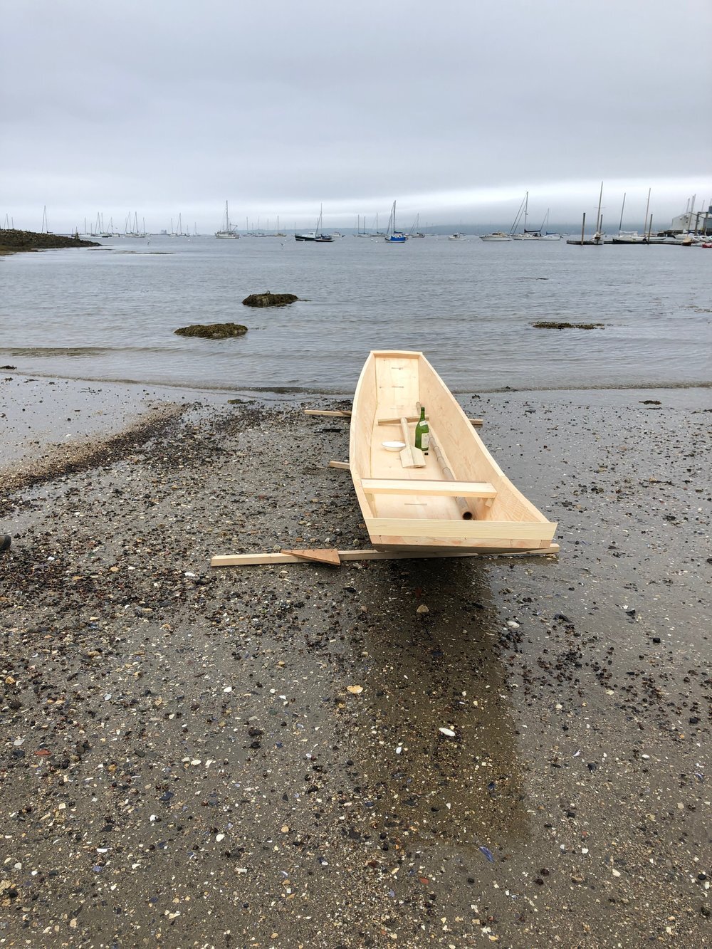  The completed boat waiting to be launched! 