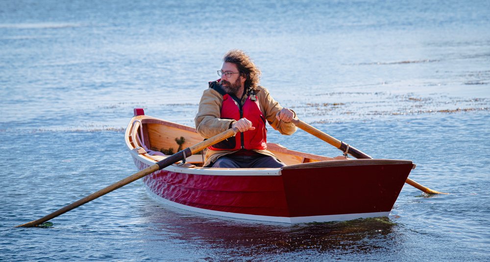 Colin's inaugural row in his skiff