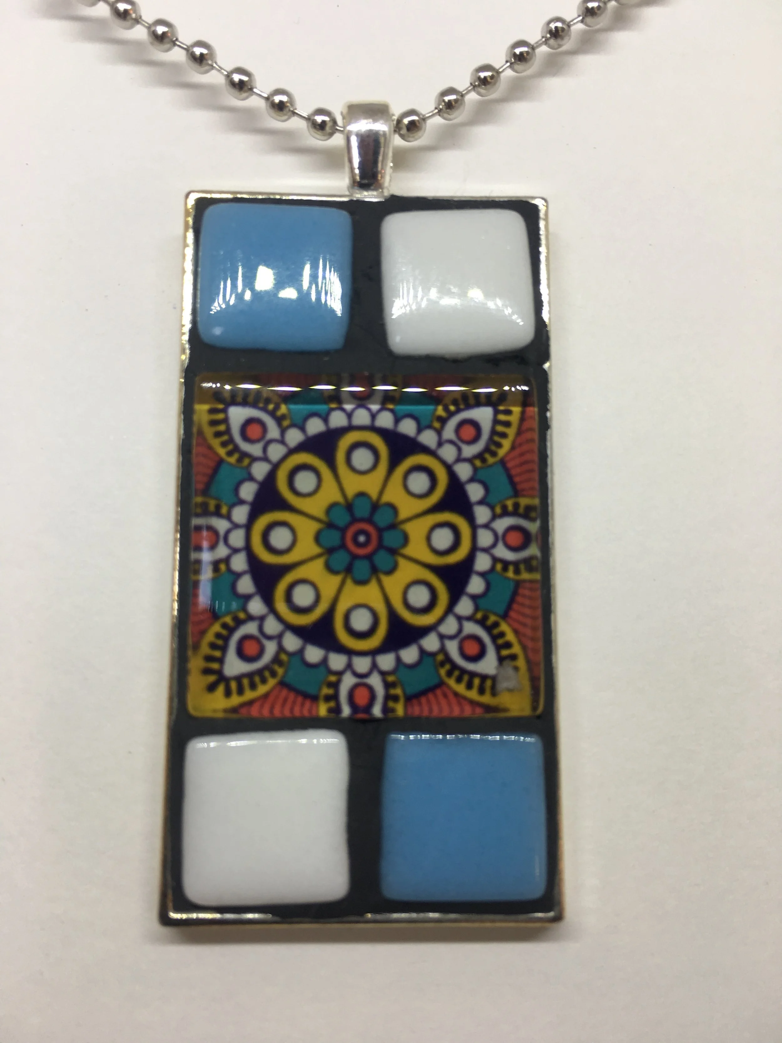Mosaic Tile Necklace. $25