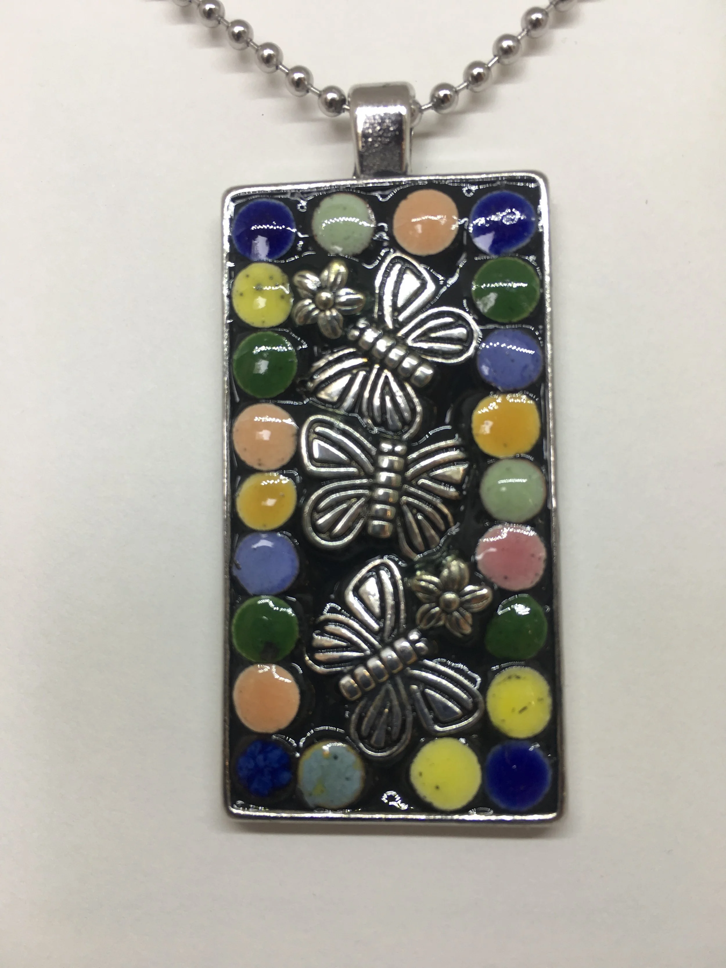 Butterfly Mosaic Necklace. $25