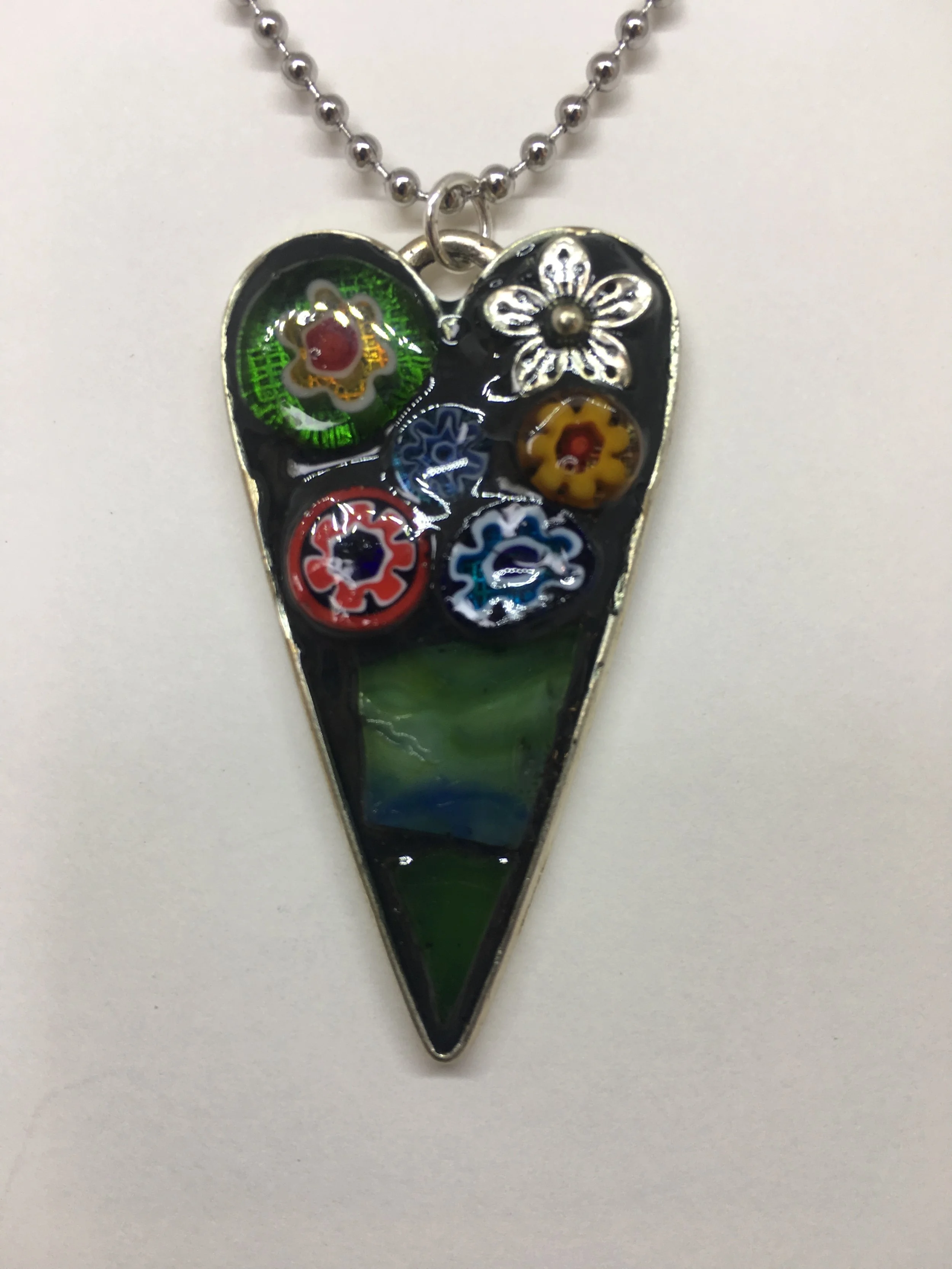 Heart Mosaic Necklace $25