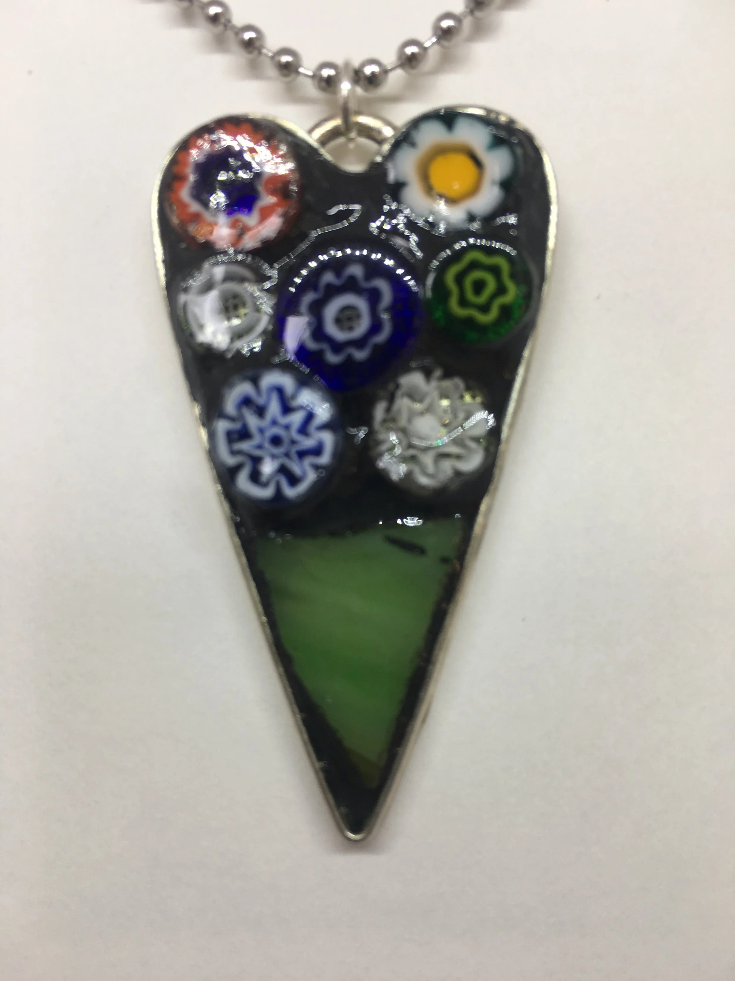 Heart Mosaic Necklace $25