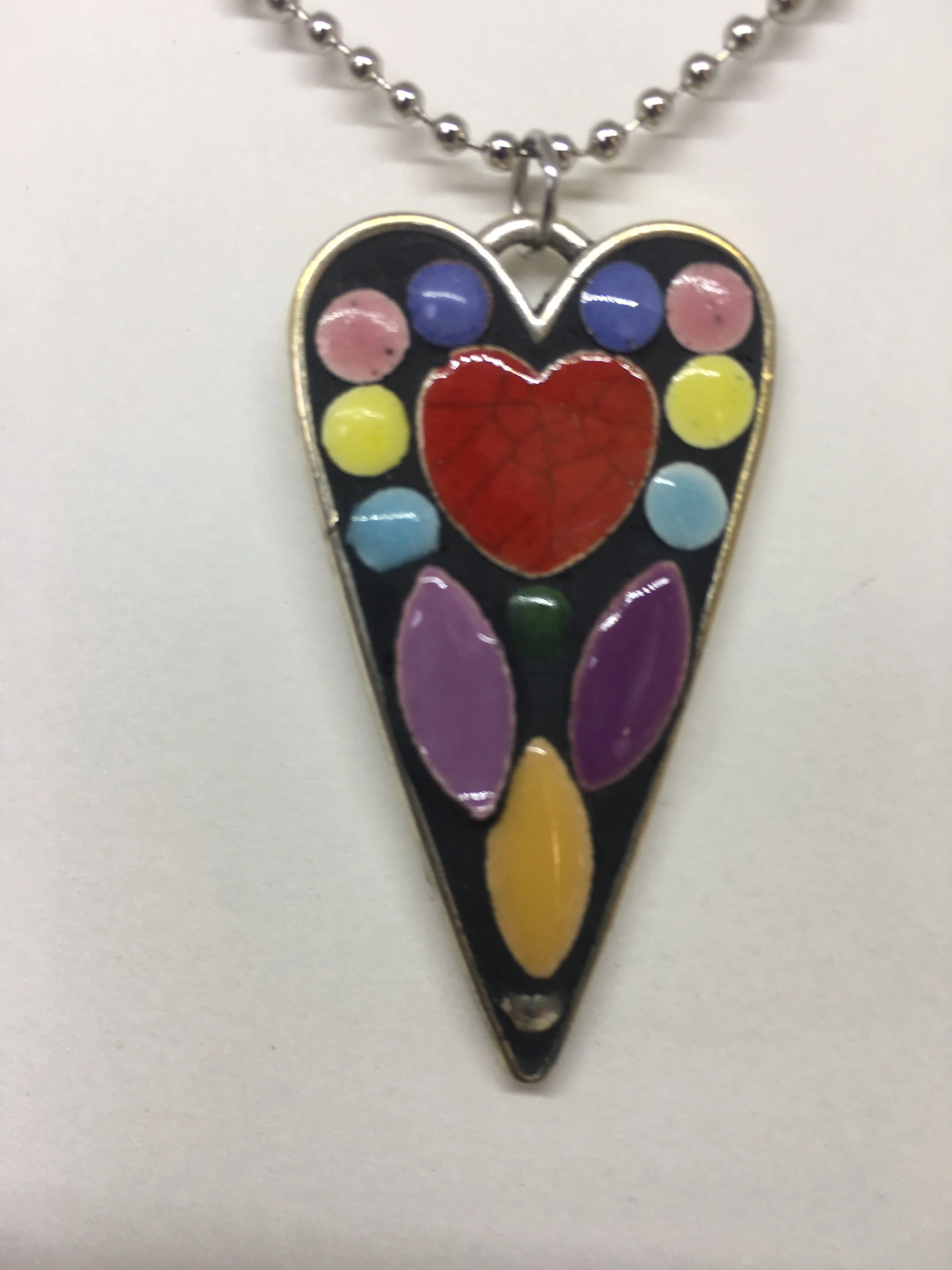 Heart Mosaic Necklace $25