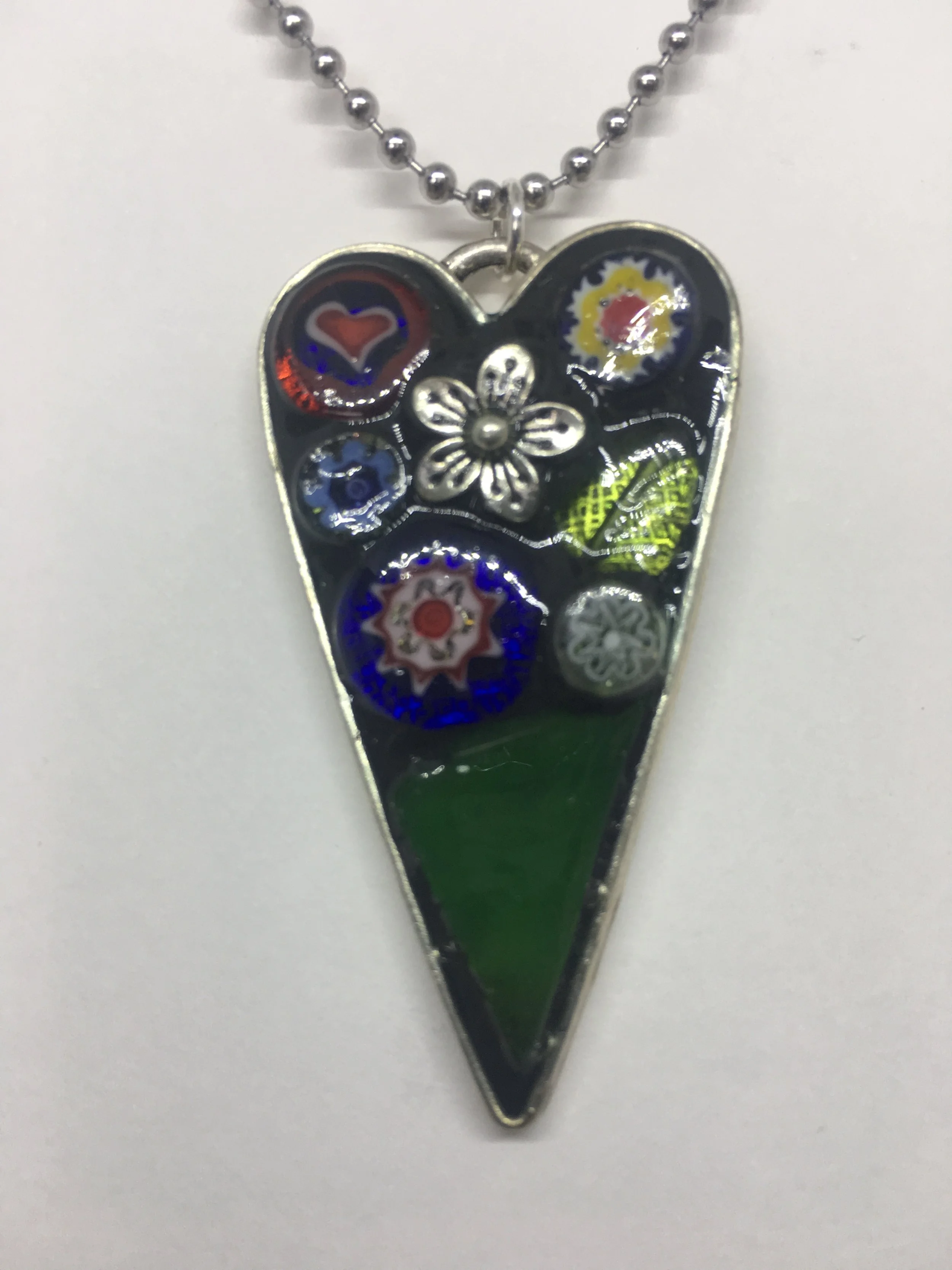 Heart Mosaic Necklace $25