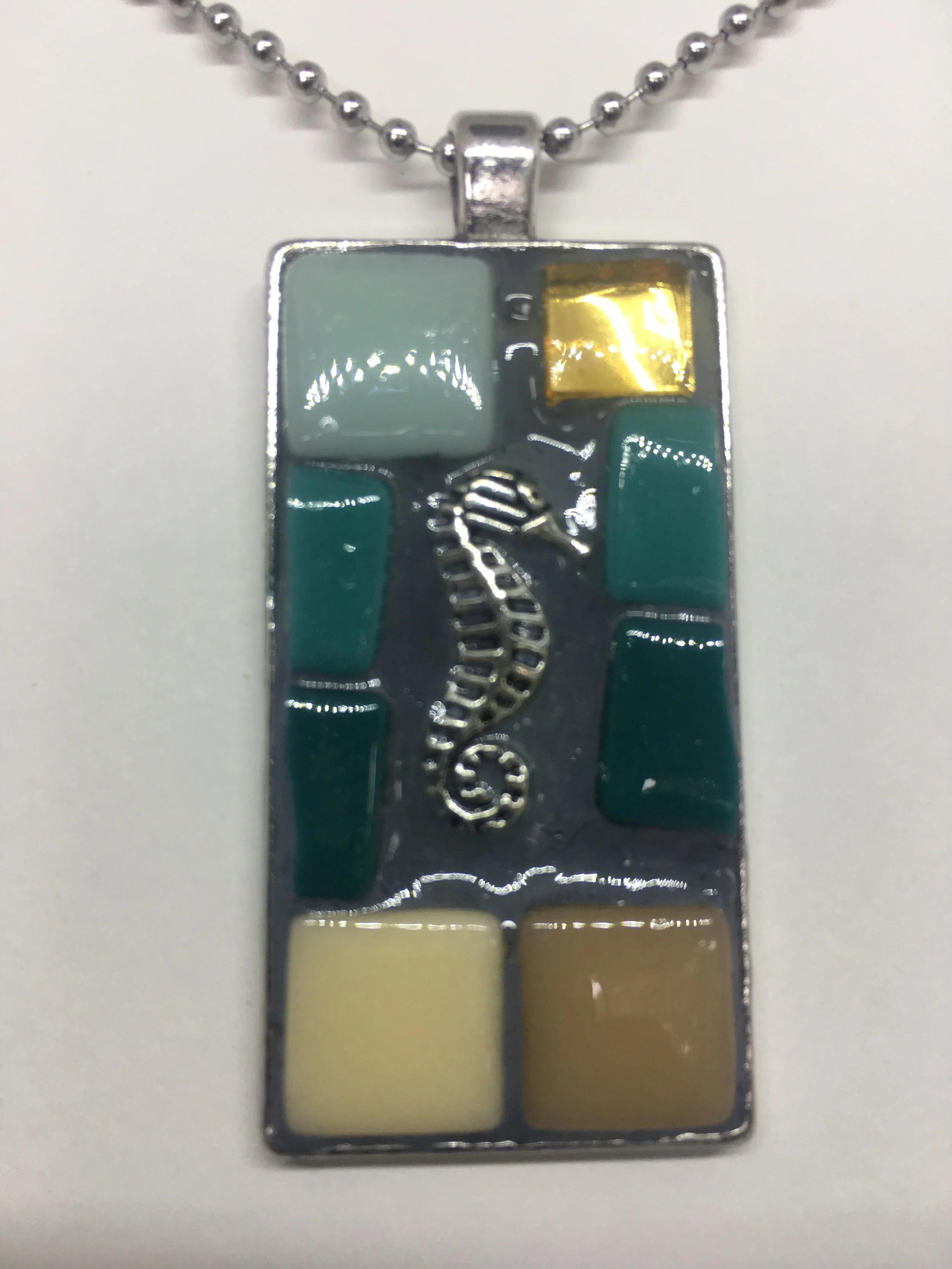 Seahorse Mosaic Necklace $25