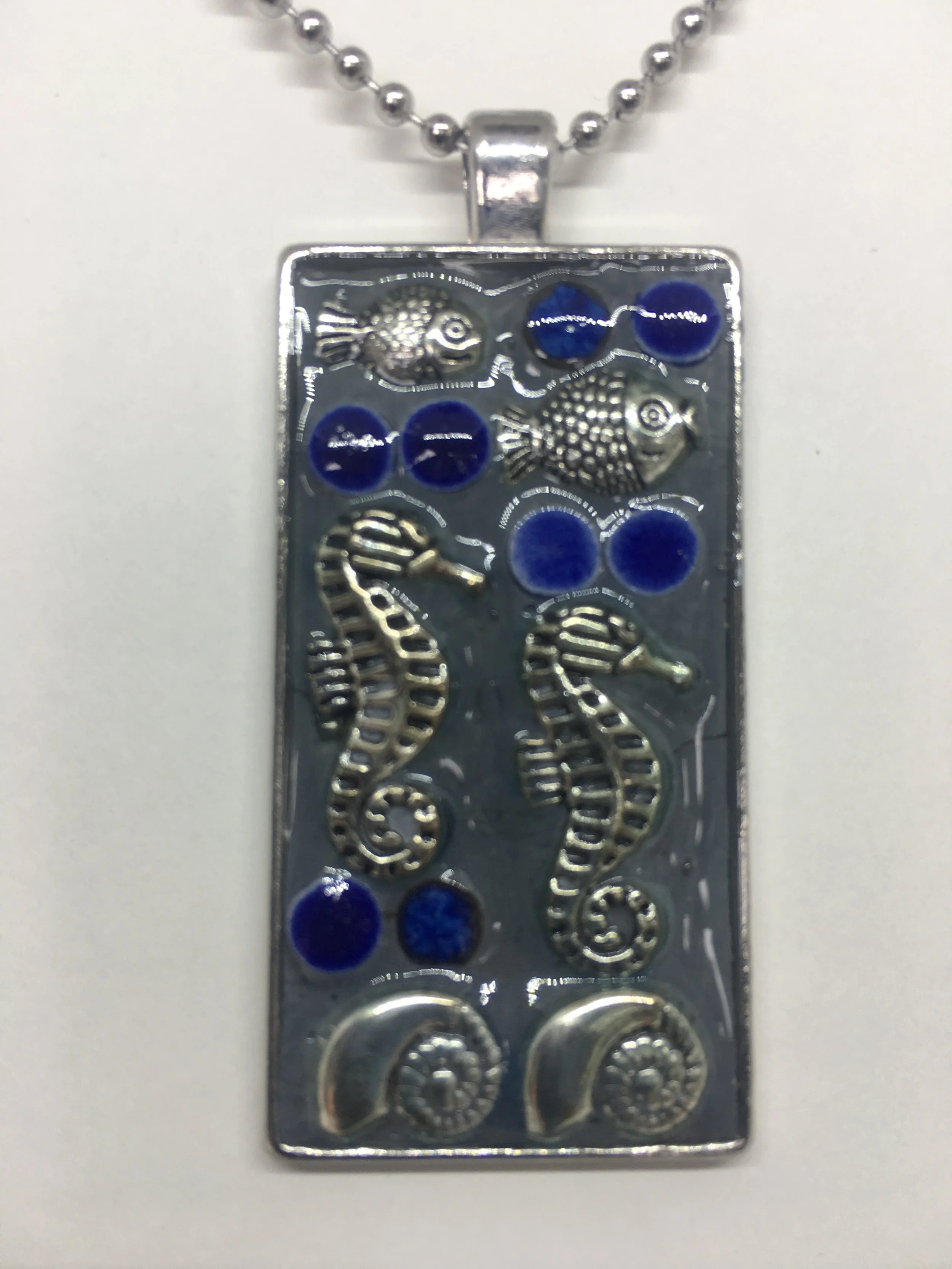 Seahorse Mosaic Necklace $25