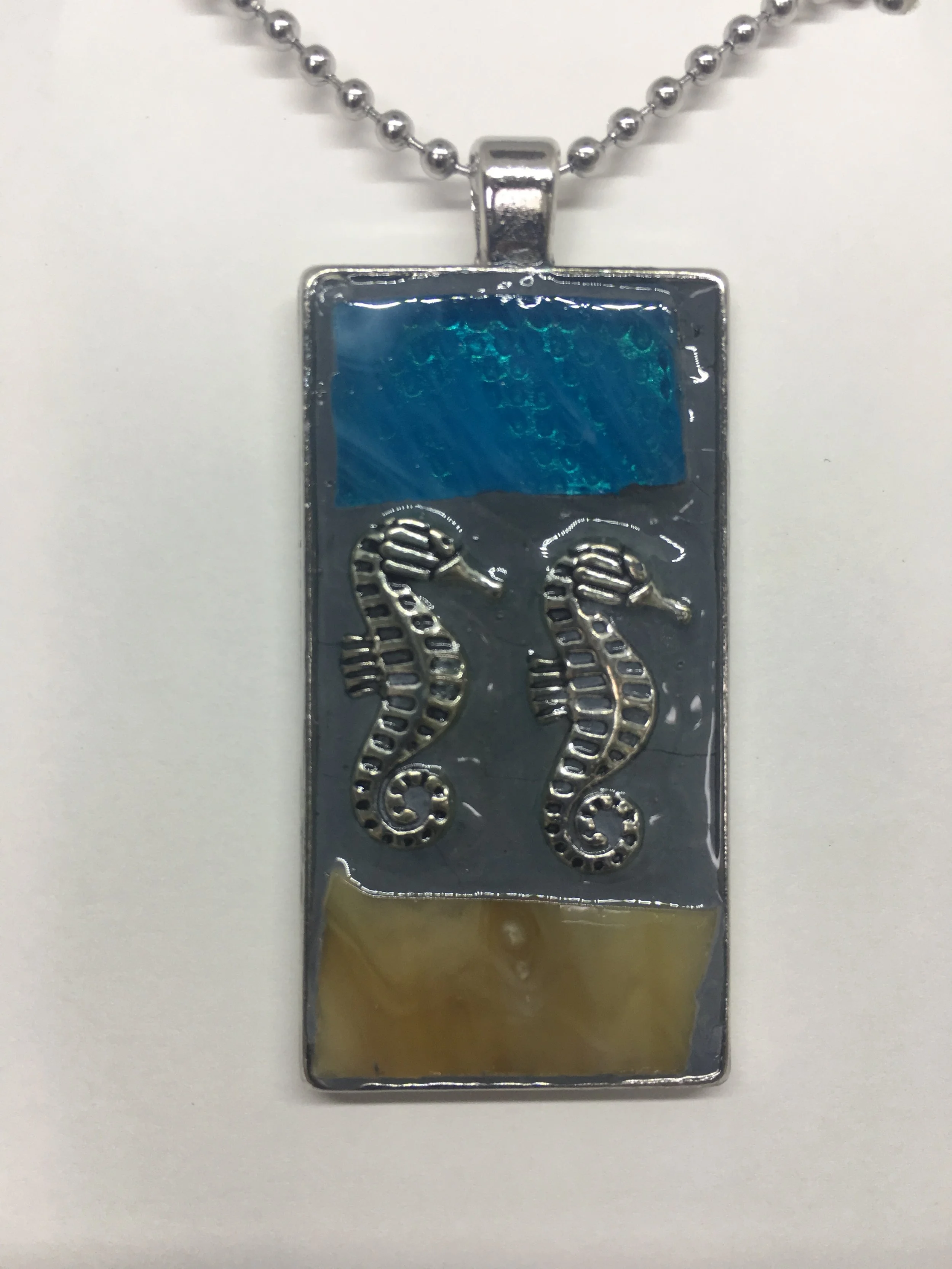 Seahorse Mosaic Necklace $25
