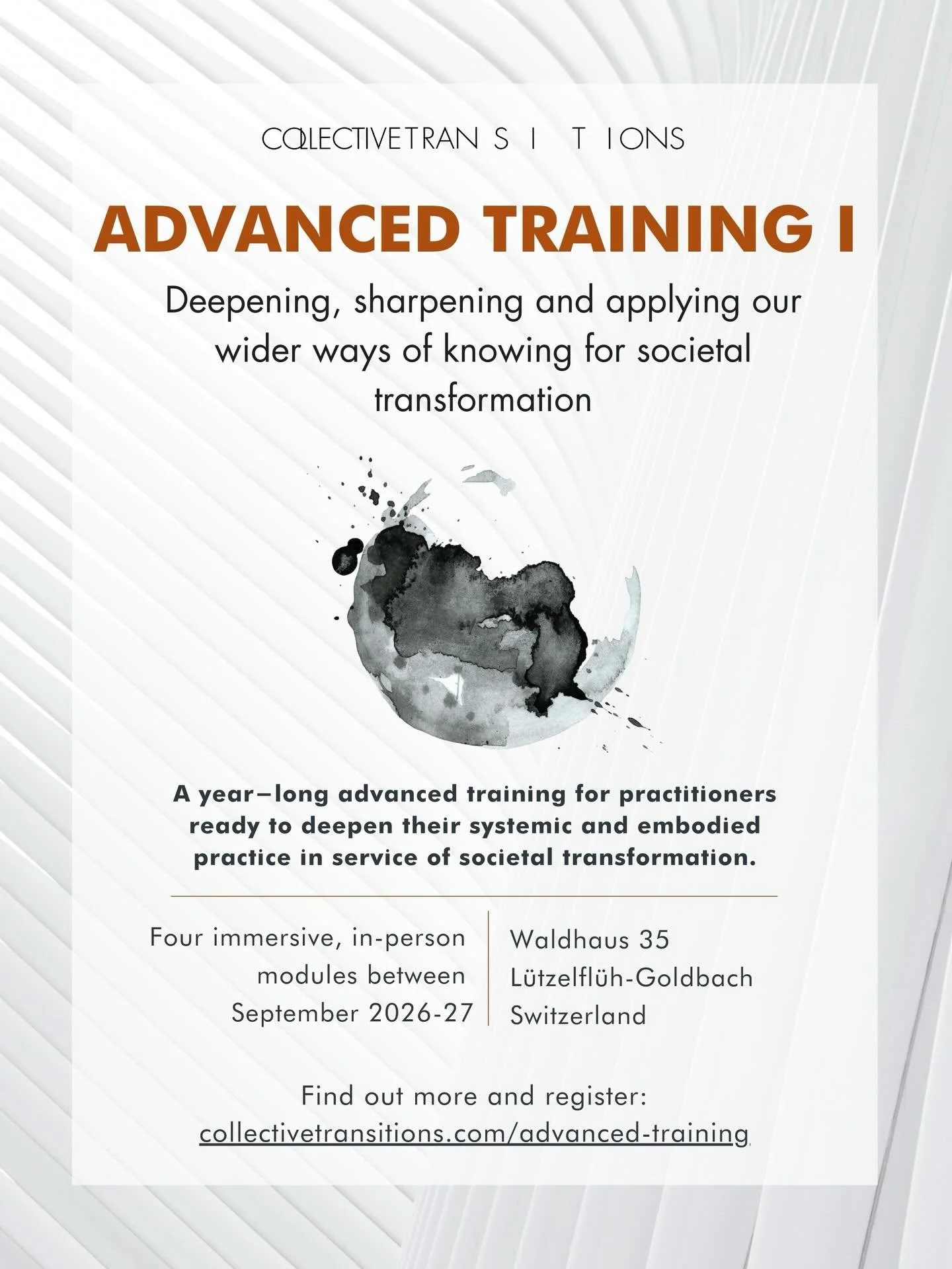 🌿 Advanced Training I
 We&rsquo;re opening the first cycle of our Advanced Training I &mdash; an invitation to leaders, facilitators, activists, creatives, and practitioners working at the edges of socio-ecological transformation, who feel called to