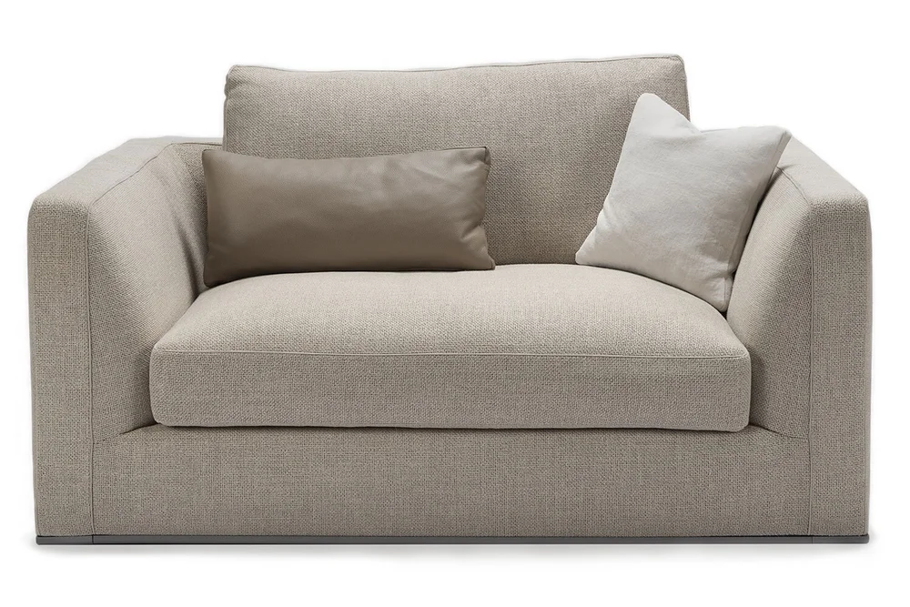 Ecru Textured Fabric Oversized Armchair B B Italia Sr Hughes