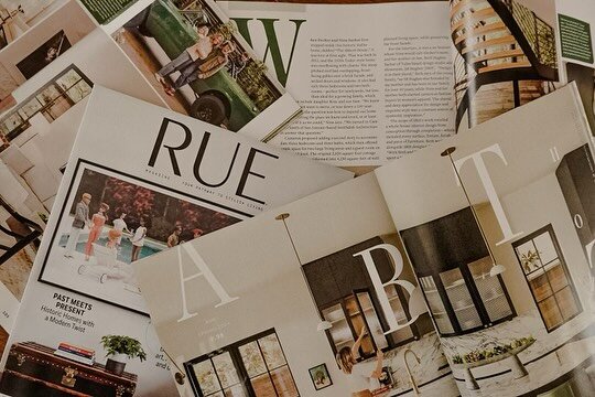 What a week! Thank you @ruemagazine for featuring the Abbott House in your spring issue. This was truly a &ldquo;full-fledged family affair&rdquo; and we are beyond excited to see this full home interior project in print + share it with all of you!

