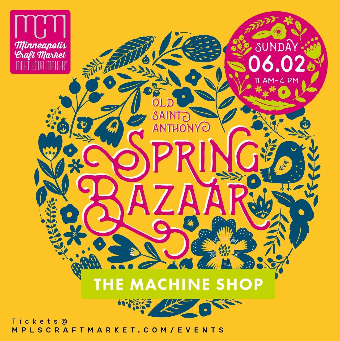 🌷☀️Spring is FINALLY here to stay! 

Let&rsquo;s celebrate the season at the Old St. Anthony 🌼Spring Bazaar! Shop 🛍️local handmade treasures on Sunday, June 2nd @machineshopmpls. 

Start your trip with Rhythmatic Cold Brew ☕️ from @thegetdowncoffe