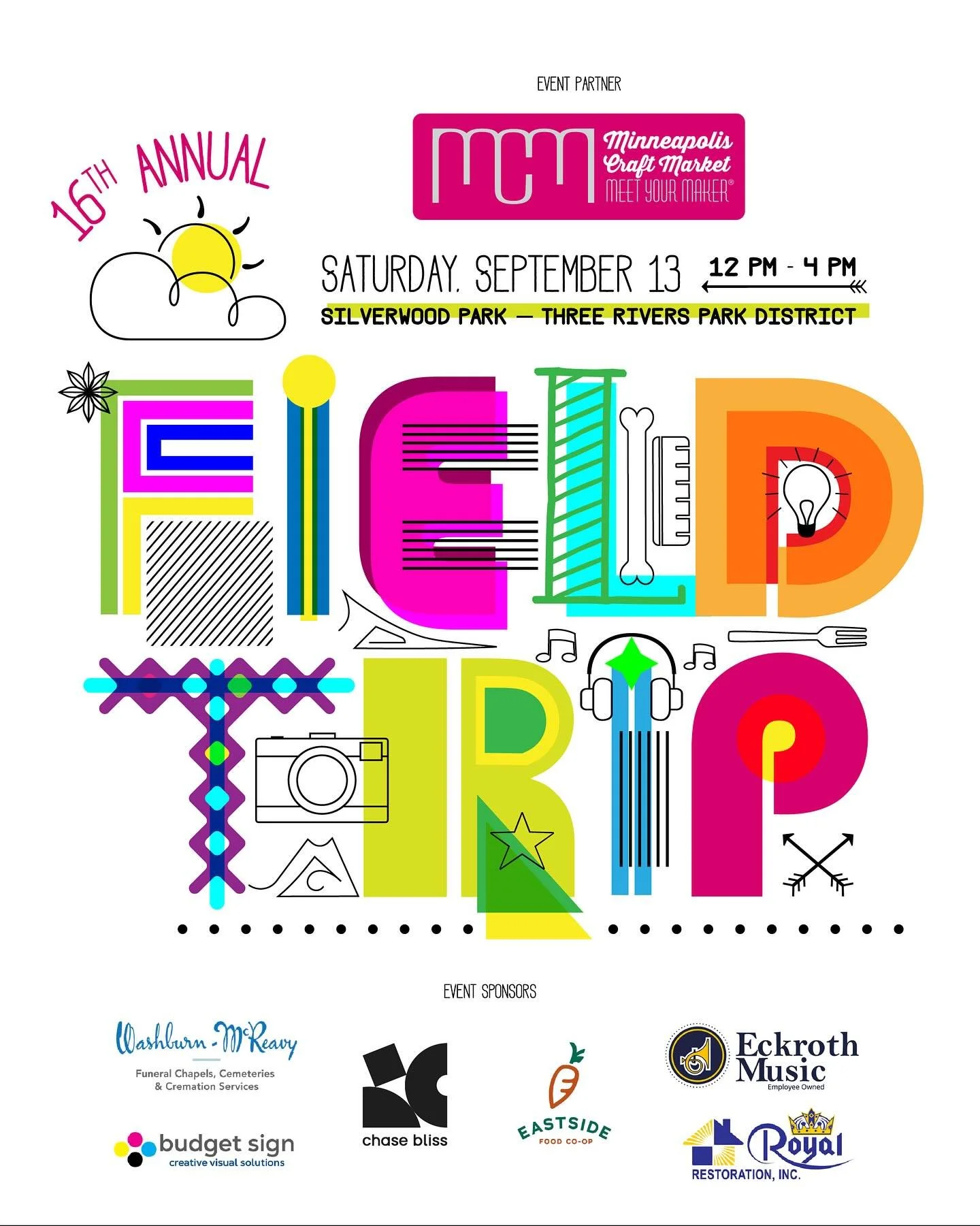 🙋&zwj;♀️🙋&zwj;♂️Raise your hand if you&rsquo;re ready for a Field Trip?!

Join us at 📍Silverwood Park for the 16th annual Field Trip 🚌 featuring the 🛍️Minneapolis Craft Market, live 🎵music, poetry, 🎨 art activities for all ages, a woodland 🌳a