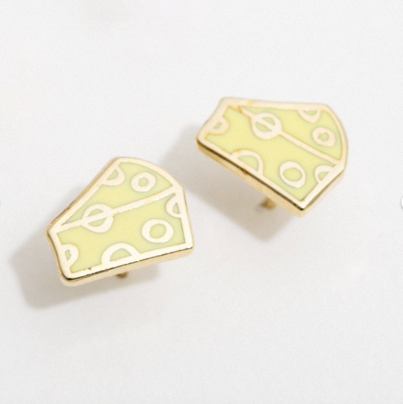 Cheese Enamel Stud Earrings