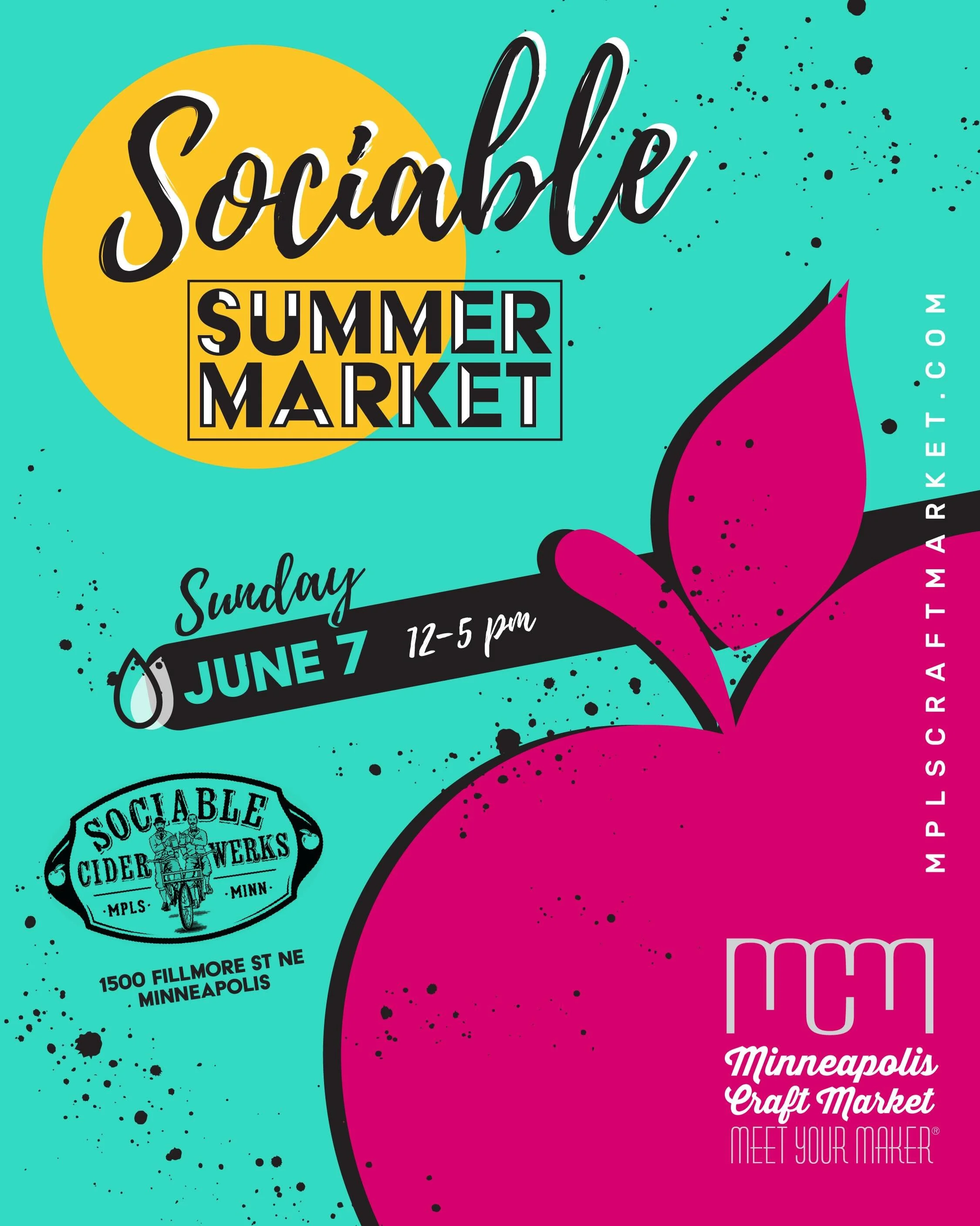 Summer, Sun and Shopping local☀️ what more do you need?! 

Find the Minneapolis Craft Market @sociablecider in NE Mpls 🍺 Support dozens of makers and sip cider all day! See you there on Sunday, June 7 🛍️12&ndash;5 PM. Link in bio for 🎟️