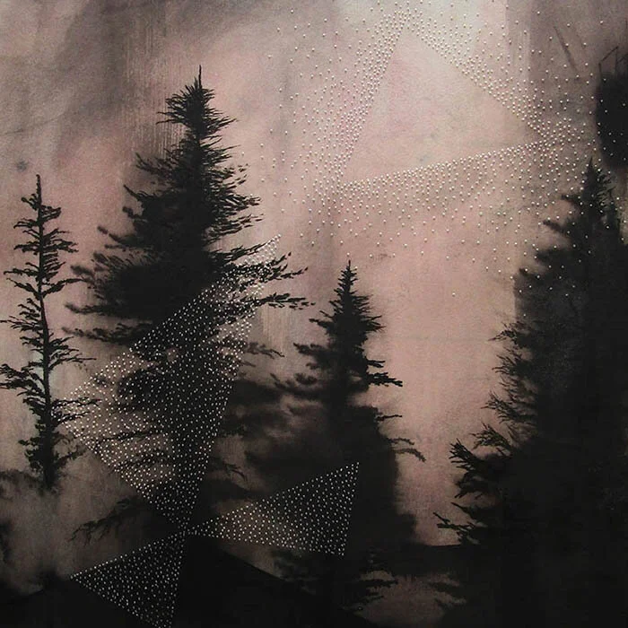 Sequence iii / 38x38cm / ink + wax on paper / 2017