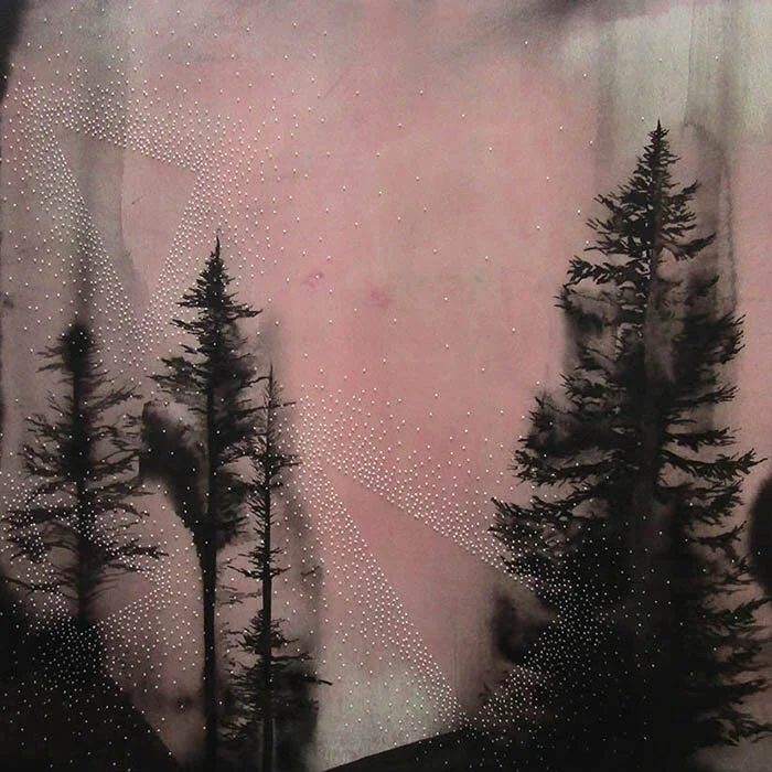 Sequence i / 38x38cm / ink + wax on paper / 2017