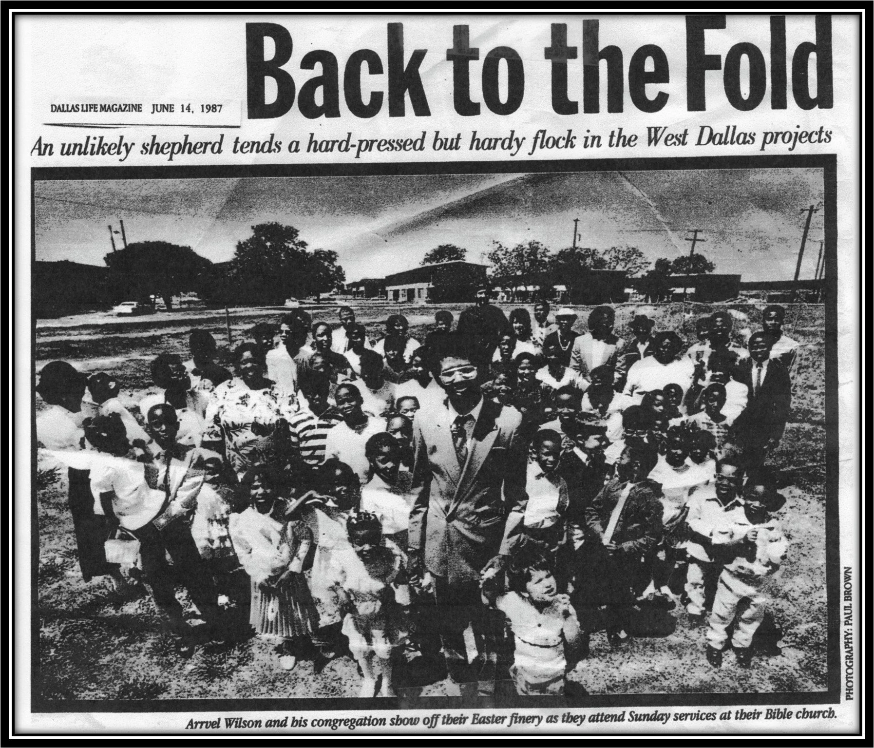 Article kept in Robin Lewis' Bible