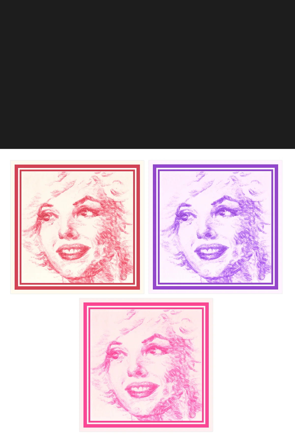 Mini "Norma" - TRIO SET - (3)10x10" prints - FREE SHIPPING