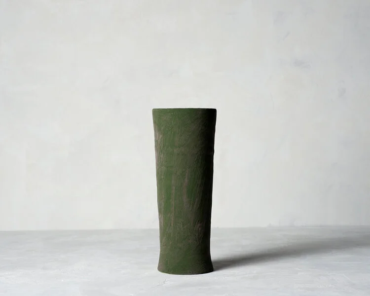 Green Cylinder Vase