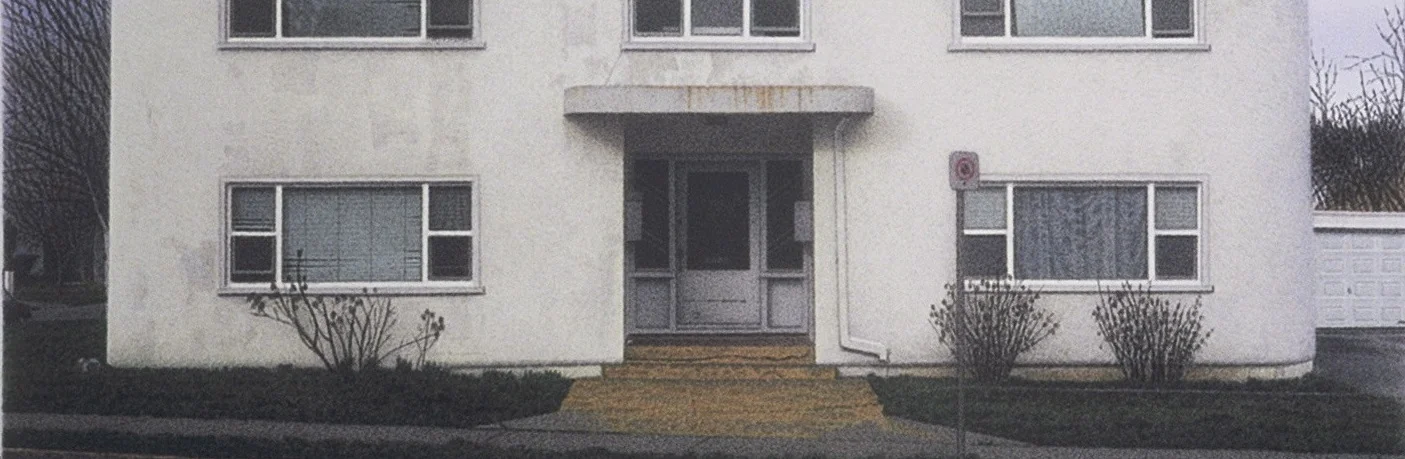 Detail from ‘Camrose Apartments’ 2005, 5.5x8” acrylic on paper.