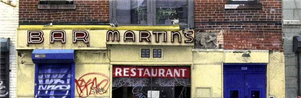 Detail from ‘Martin’s Bar’, 2006 5.5x8” acrylic on paper.