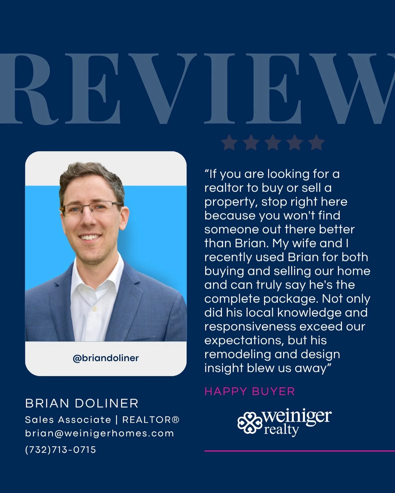 We love hearing stories like this about @briandoliner. His care, insight, and dedication shine through in every interaction. It&rsquo;s clear how much he values his clients and goes the extra mile to make their experience seamless and rewarding. Grat