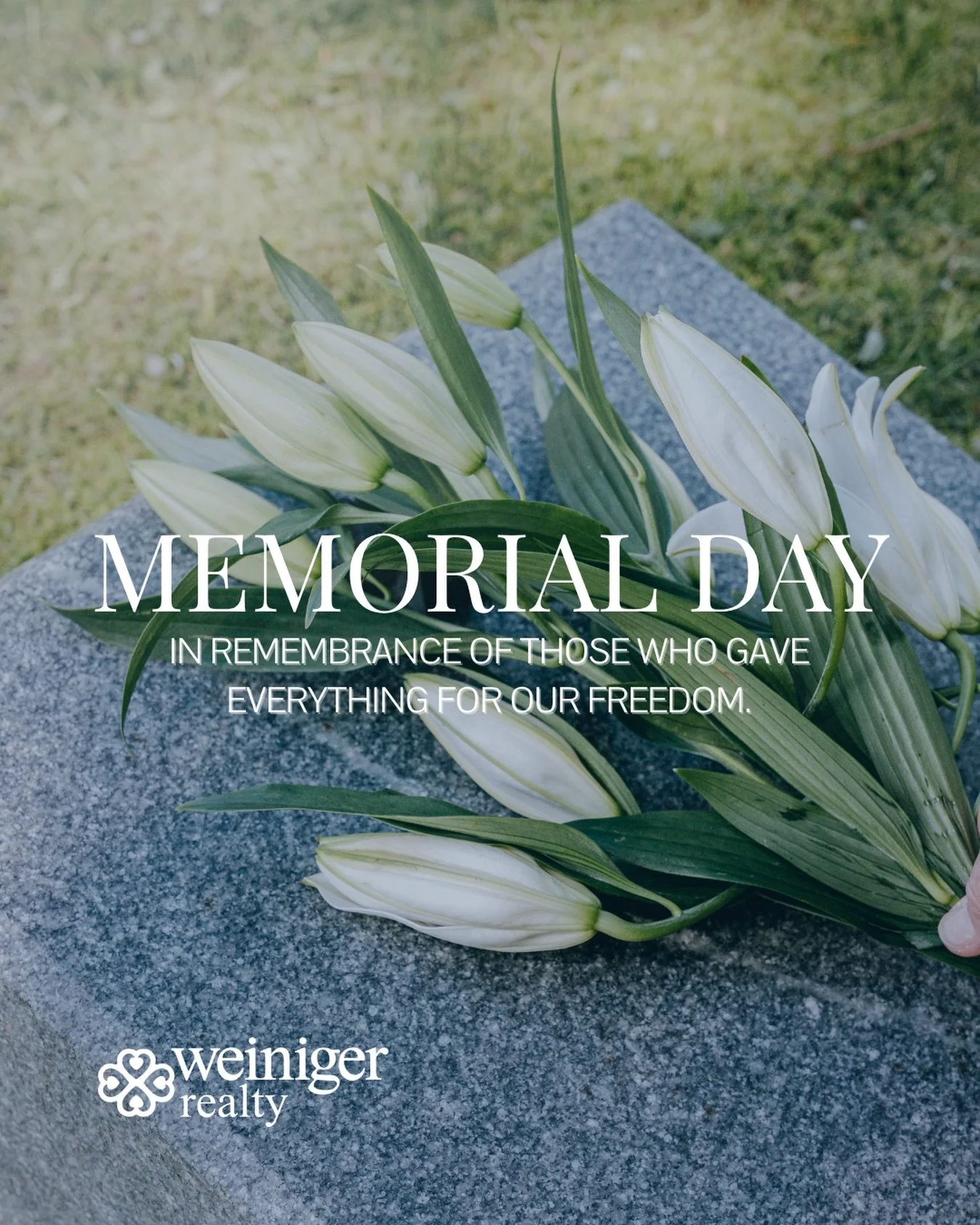 Wishing everyone a Memorial Day weekend filled with sunshine, special moments, and time spent with the people you love most. As we enjoy the long weekend, we also remember and honor the brave men and women whose sacrifice made our freedoms possible.

