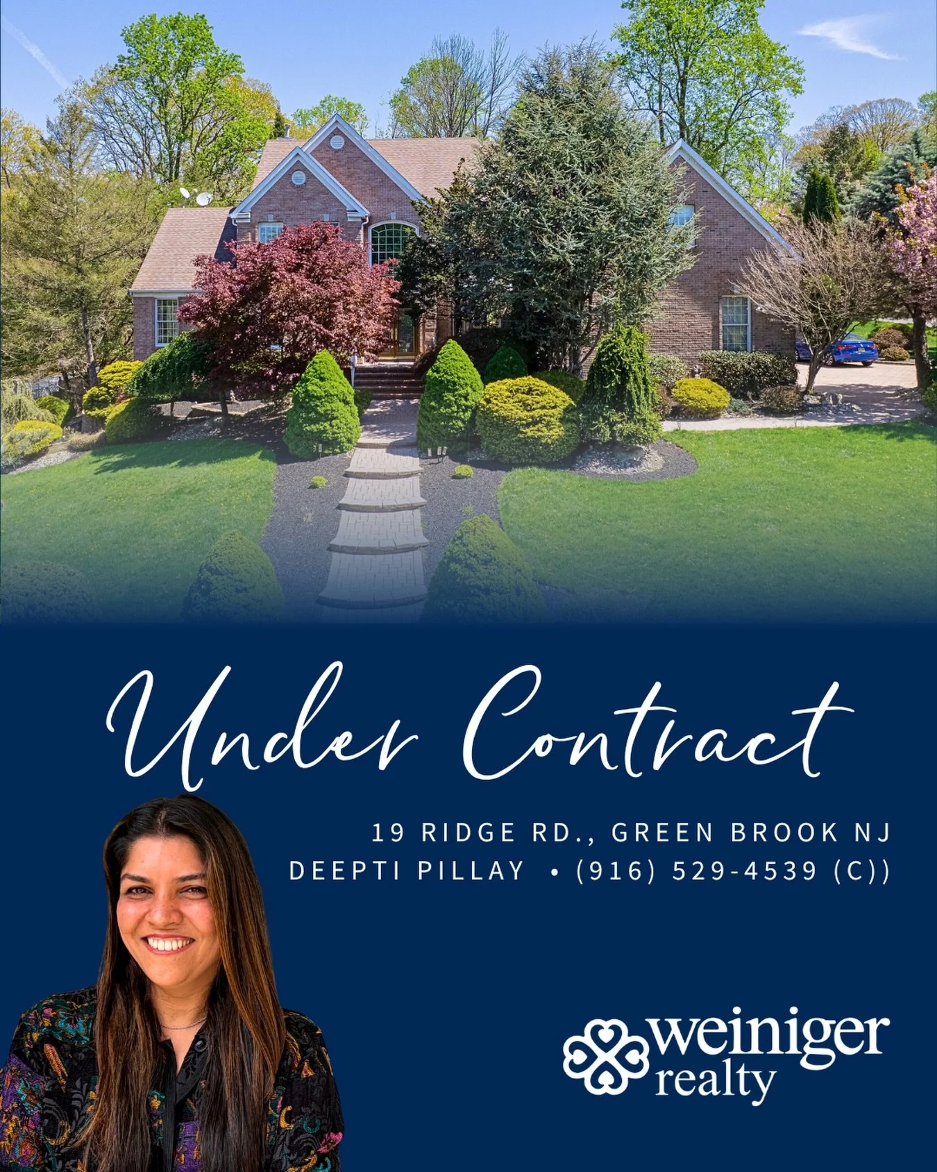 🎉 Cue the happy dance because 19 Ridge Rd in Green Brook is officially under contract, and we&rsquo;re so excited for @deeptipillayrealtor and her clients.

One of the things we admire most about Deepti is how much she genuinely cares about the peop