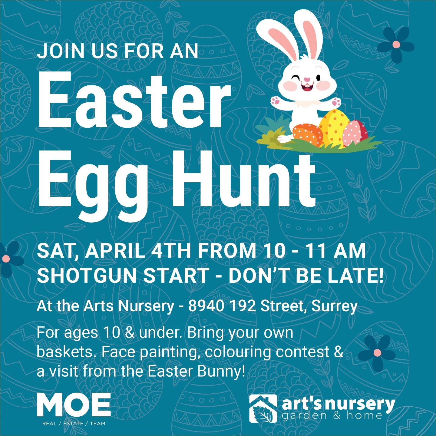 Join us on Saturday, April 4th from 10am-11am at Arts Nursery for our 2026 Easter Egg Hunt!

Last year we had a great turn out and hope to see you all again! 

details on our site:

The Moe Team ⁠
📞 (604)533.3491
📧 info@moeteam.ca

You get more tha