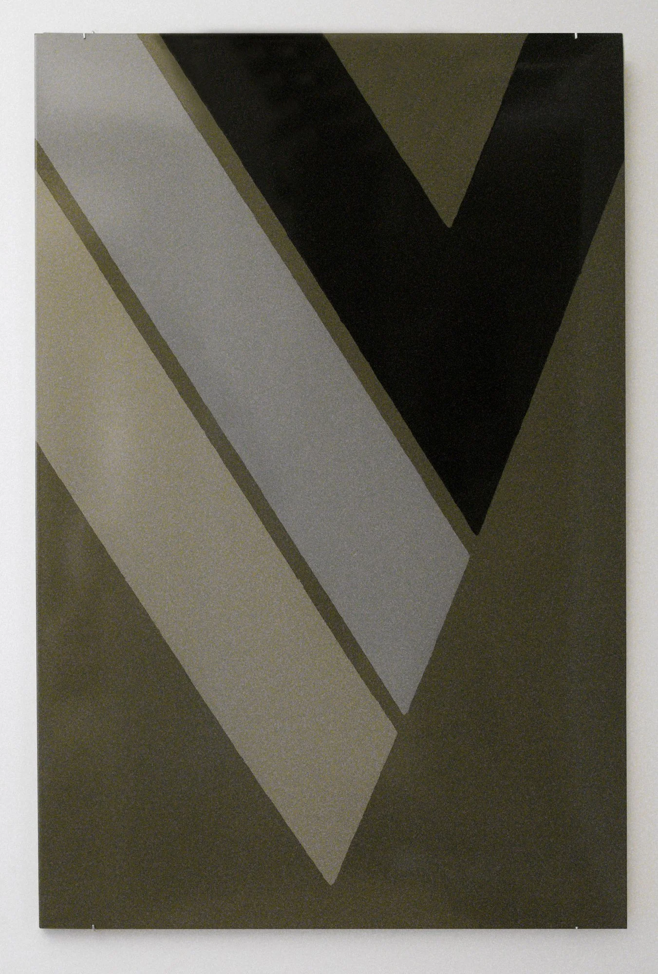 "Chevron" 1968, Porcelain on Steal 3' x 5'