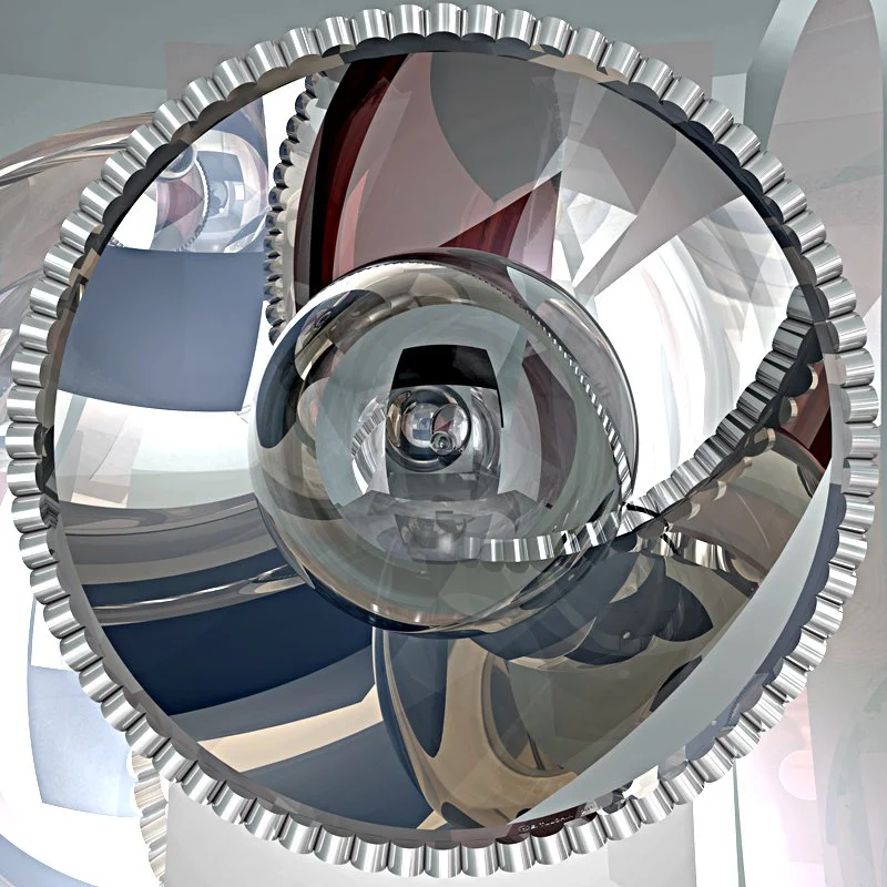 "Chrome Gears No.1"  2011, 36" x 36"